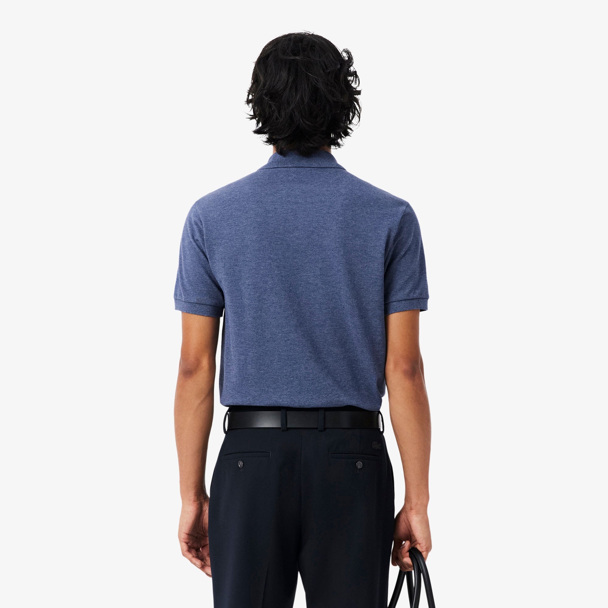Men's Classic Fit Heathered Polo - Bleu Chine