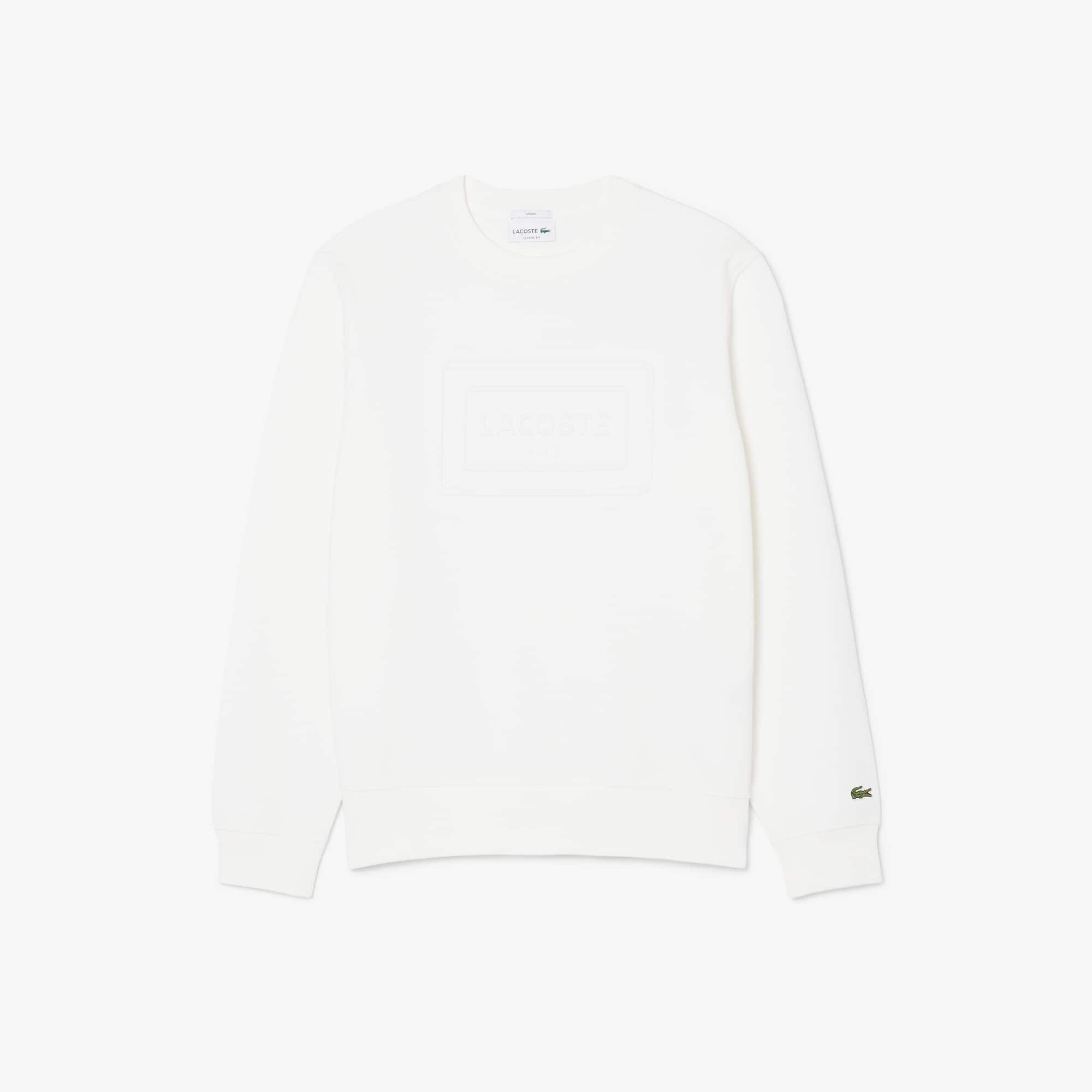 Embossed Fleece Sweatshirt - White
