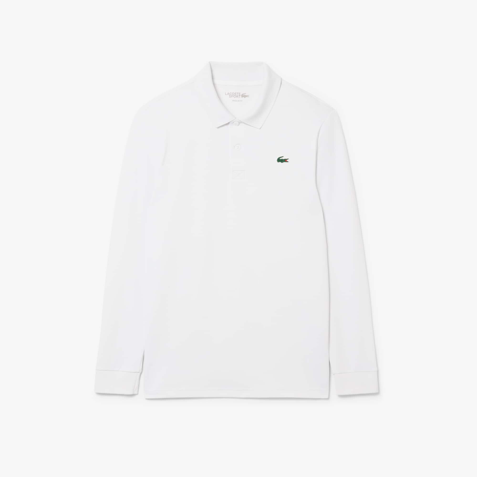 Regular Fit Ultra Dry Long Sleeved Golf Polo - White