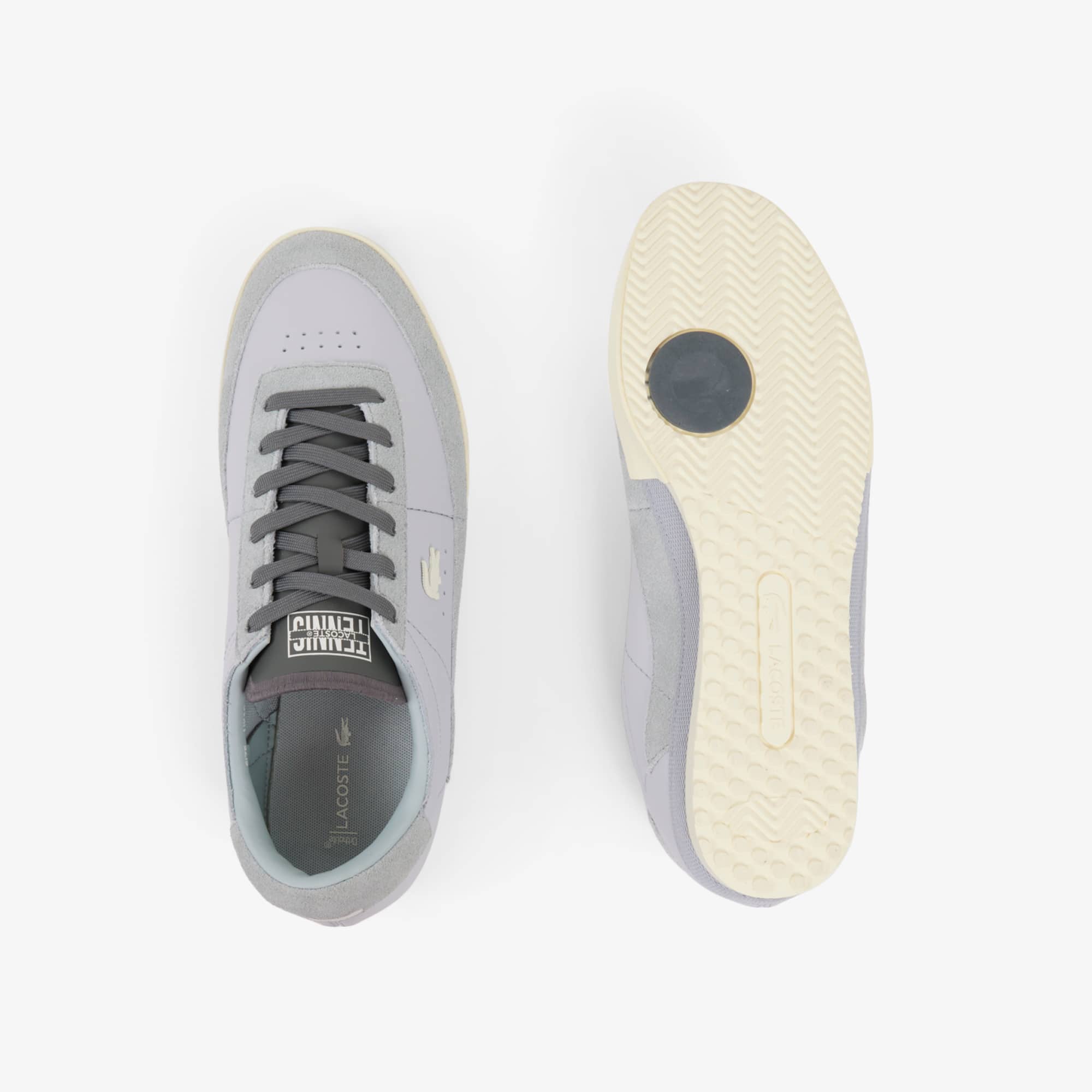 Men's Aura Leather Sneakers - LT GRY/LT YLW