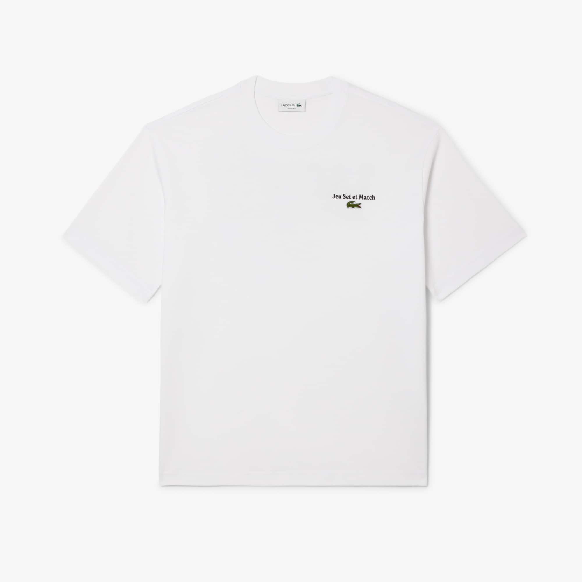 Men's Loose Fit Heavy Jersey Printed T-Shirt - White