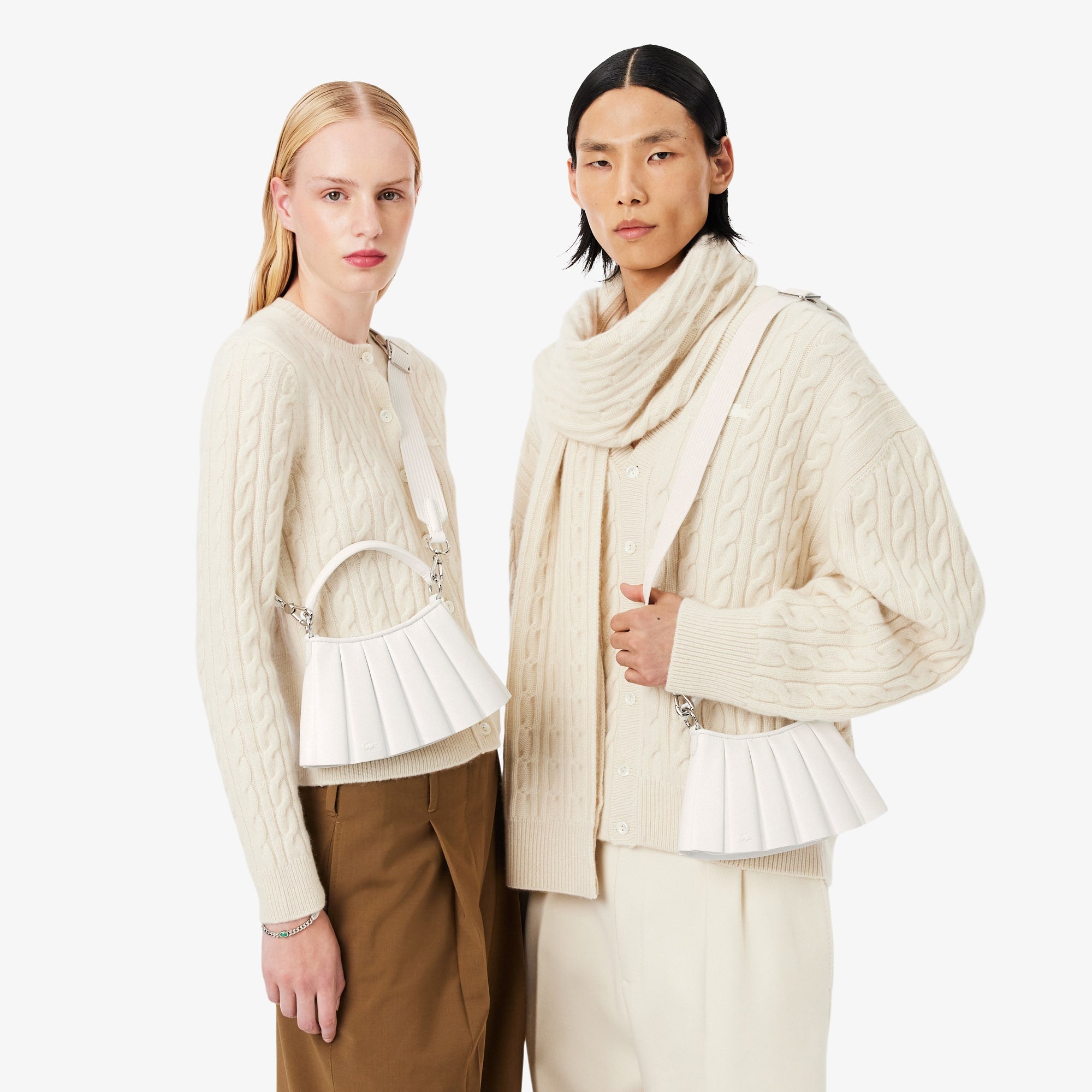 Mini Lenglen Leather Bag - Bright white