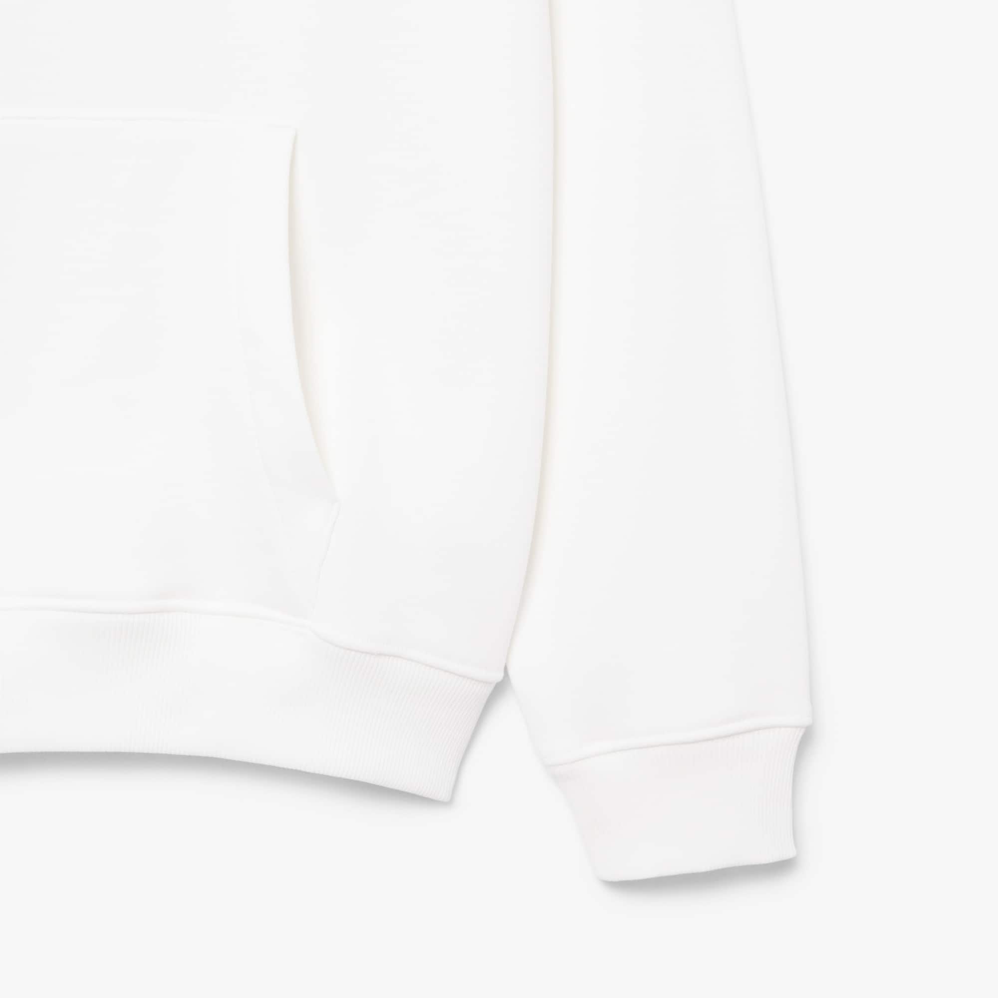 Multi Print Fleece Hoodie - White