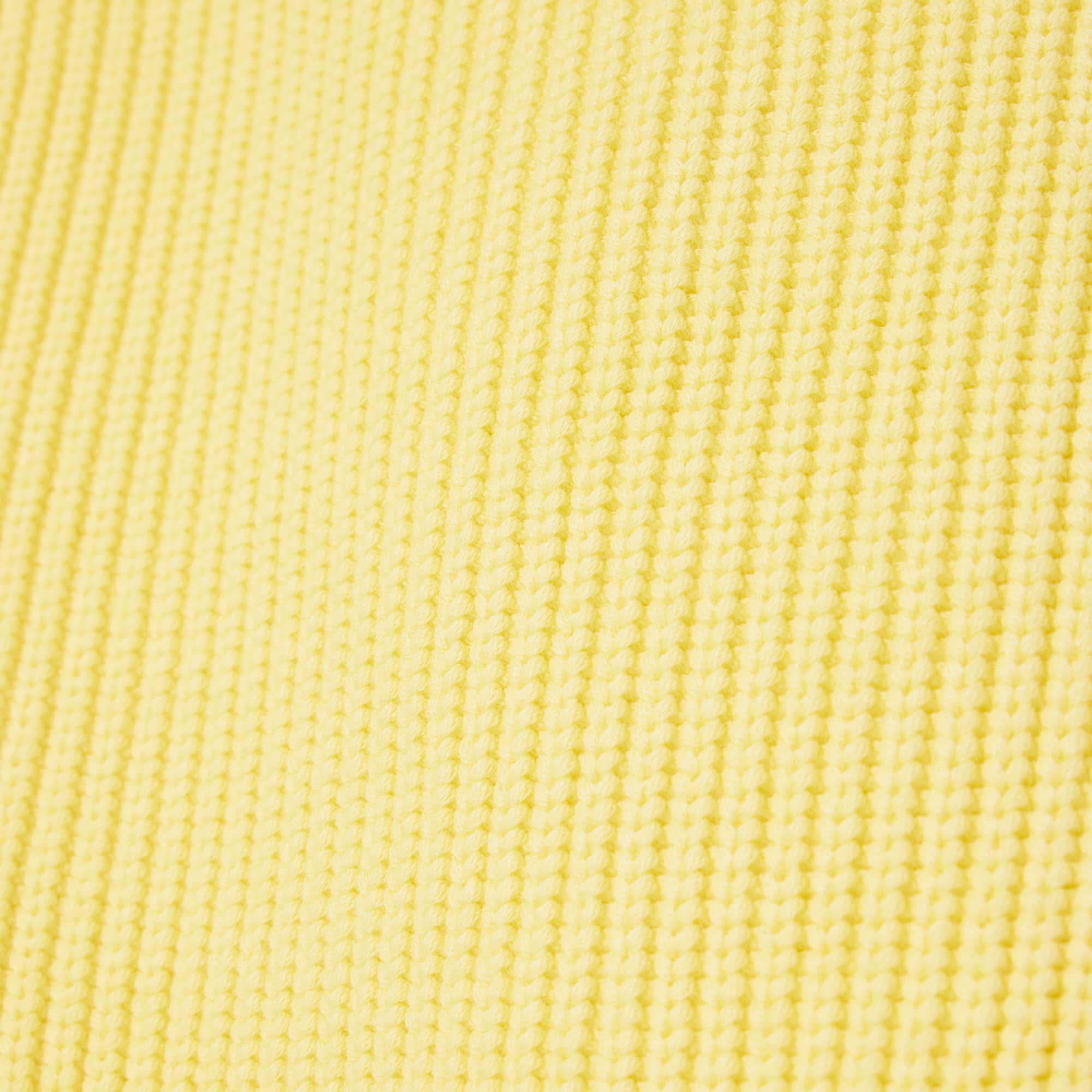 Relaxed Fit Ribbed Cotton Cardigan - Pastel yellow