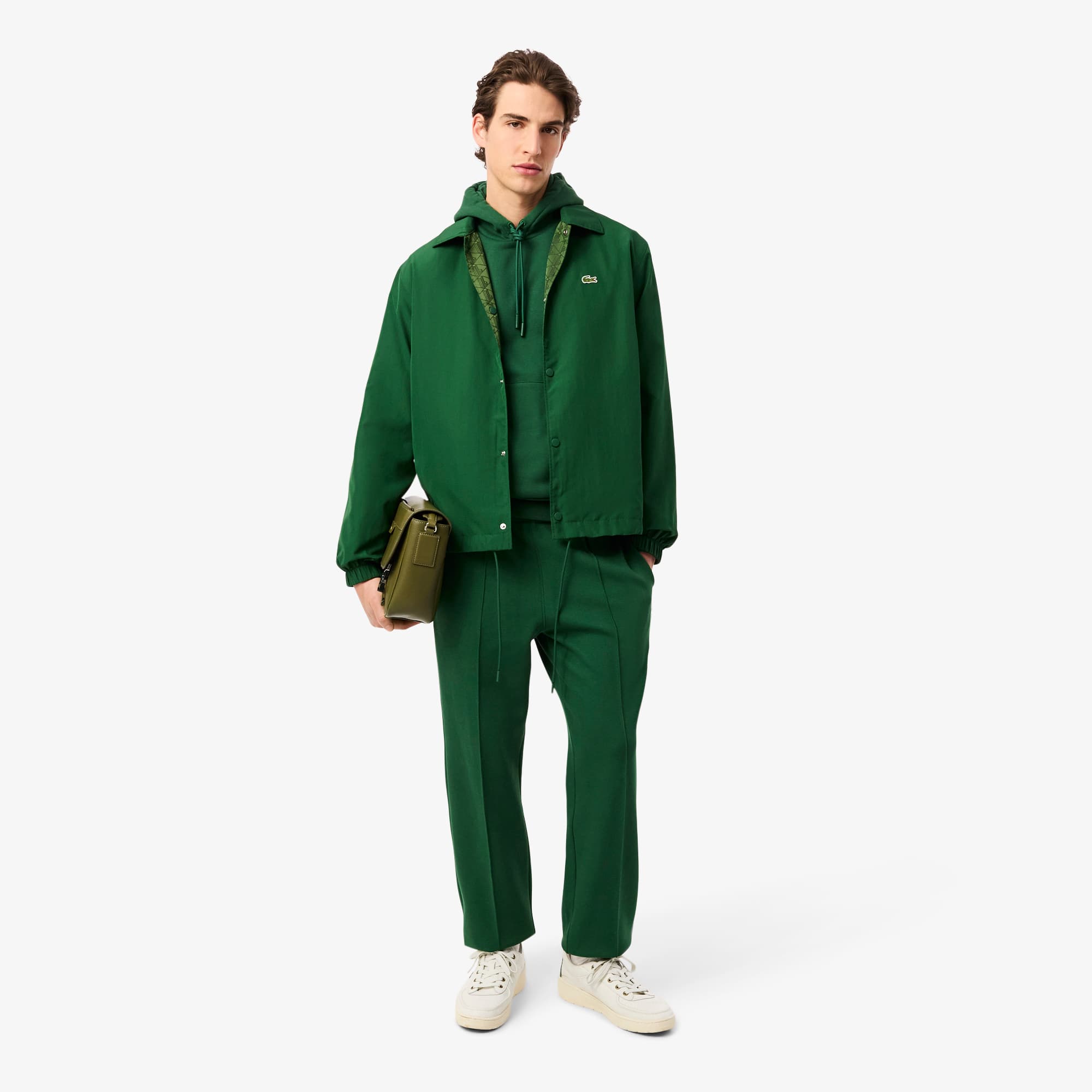 Men's Double Face Piqué Sweatpants - Pine green