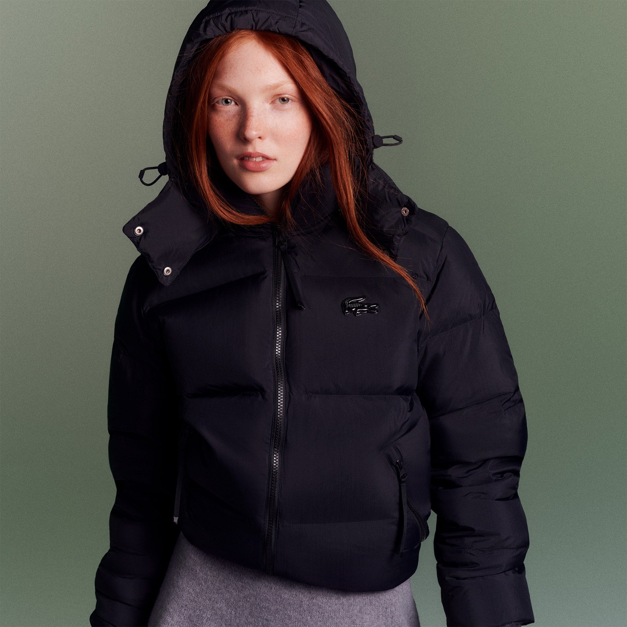 Women's Relaxed Fit Hooded Down Jacket - Black