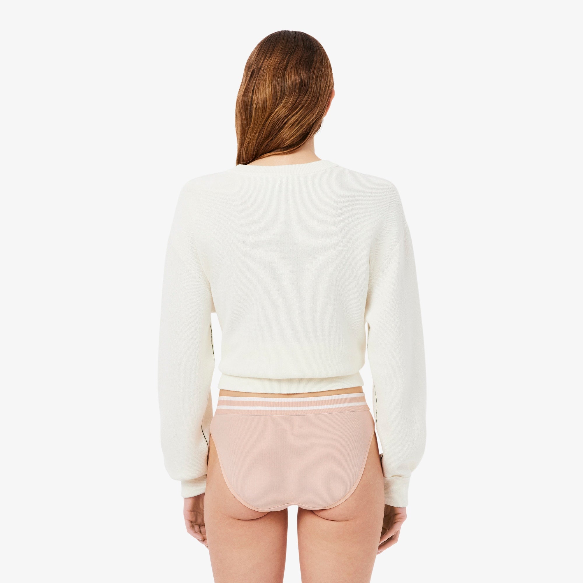 Stripe Waist Cotton Briefs - Rose