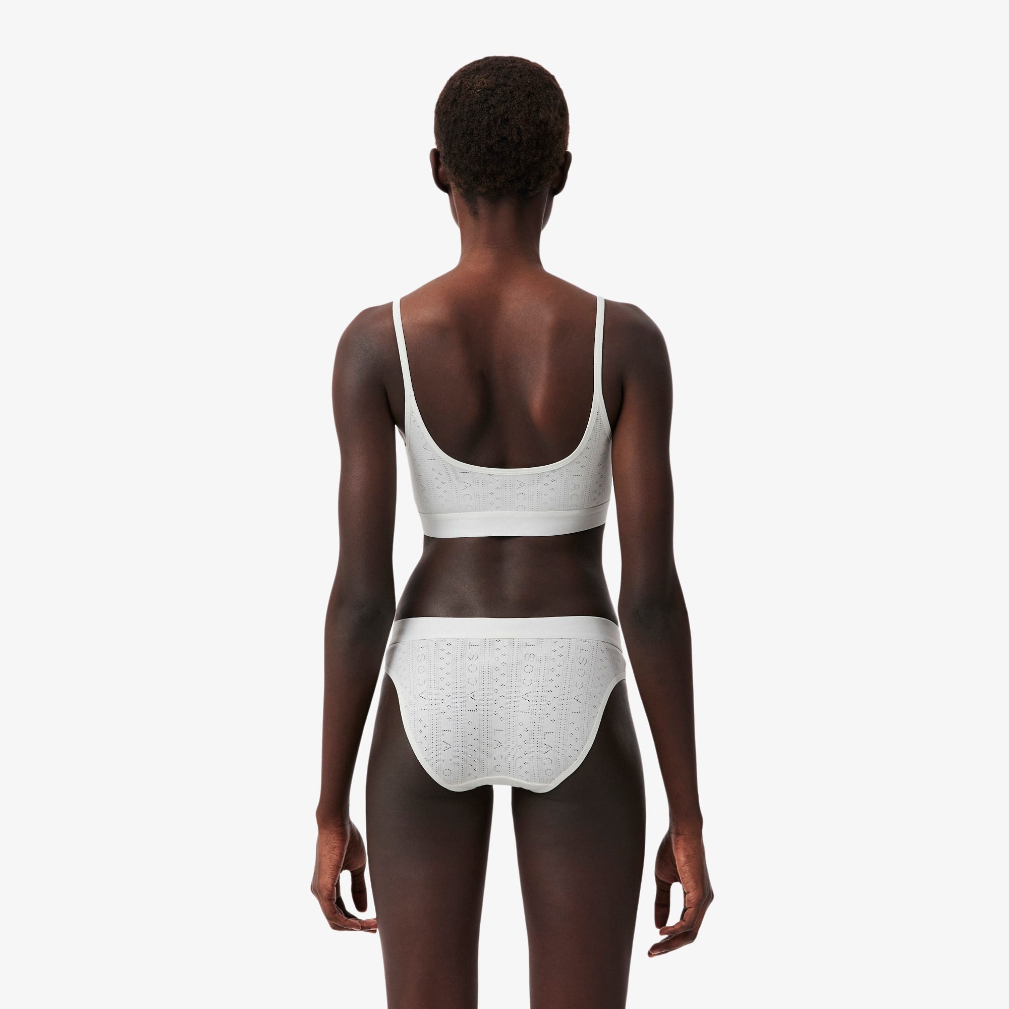 Stretch Pointelle Briefs - White