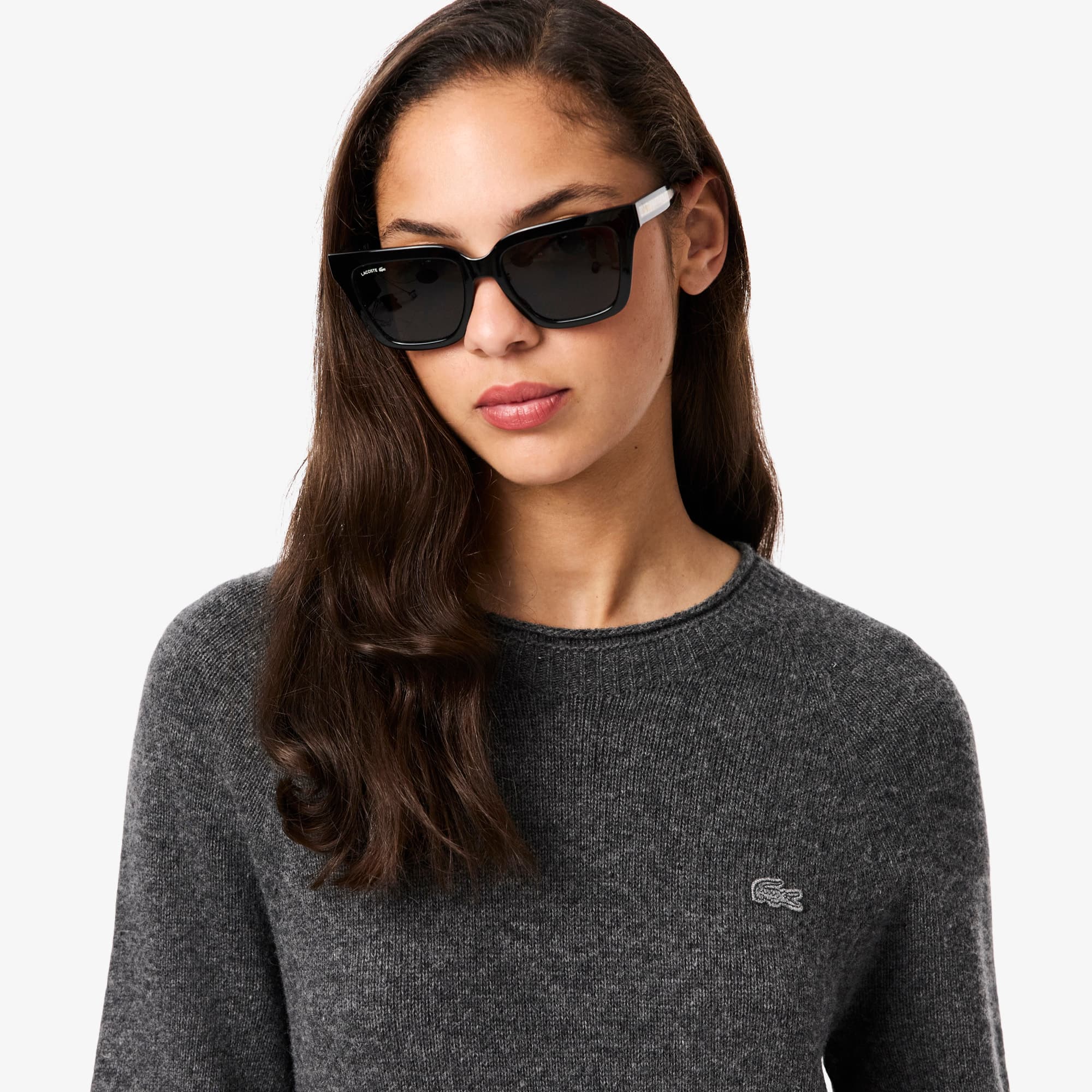 Women's Short Seamless Wool Dress - Grey pitch