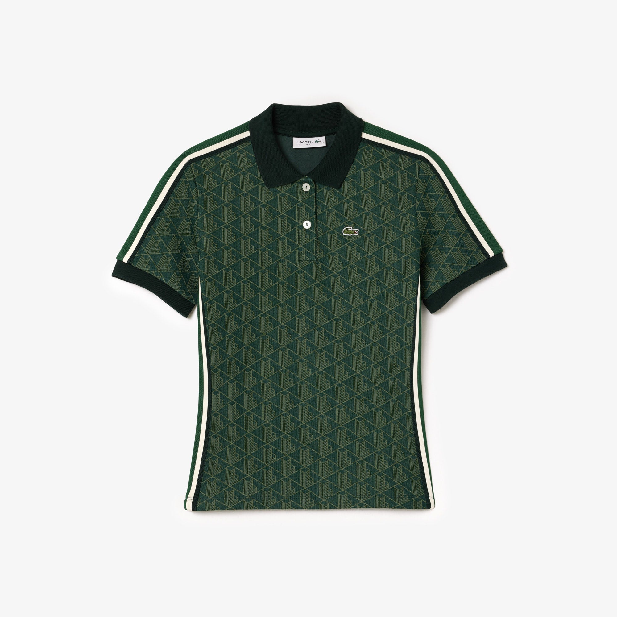 Women's Slim Fit Monogram Polo - Green / Khaki Green