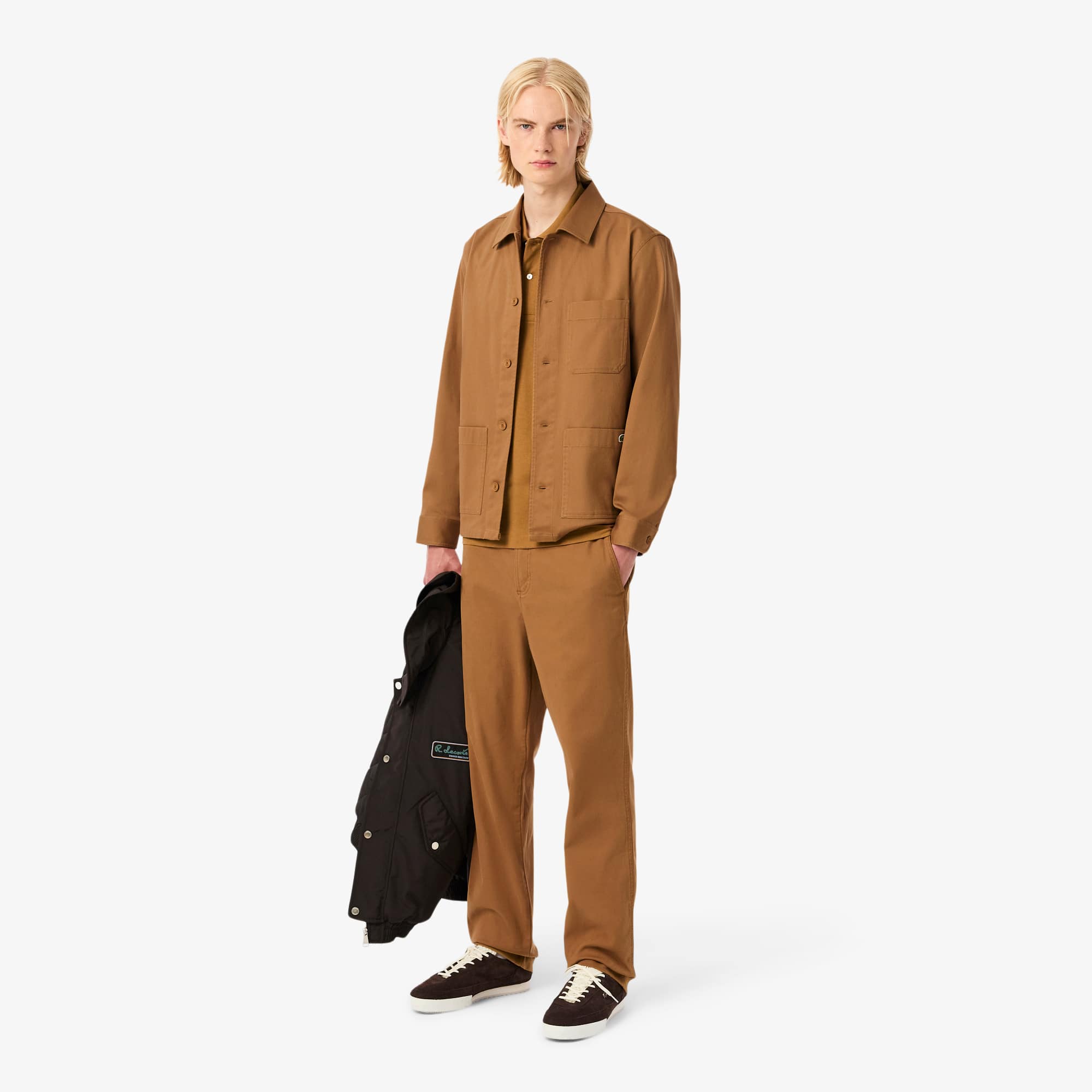 Men's Cotton Overshirt Jacket - Brown