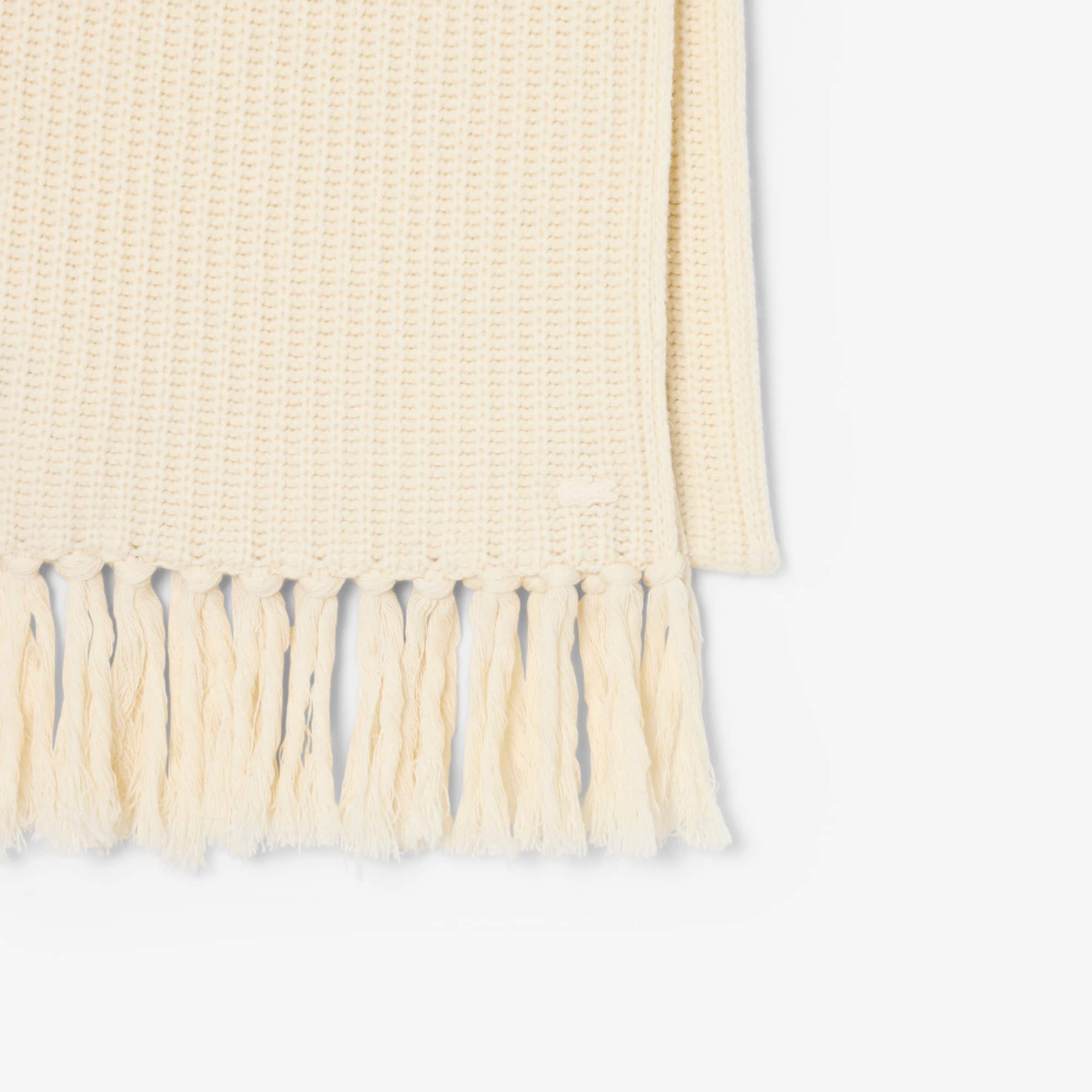 Women's Fringed Wool Scarf - Cream