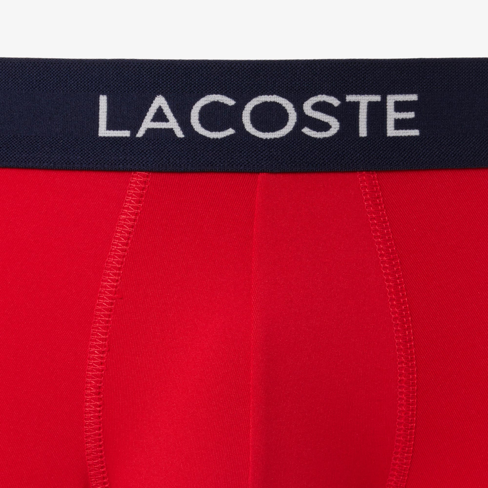 Men's 3-Pack Microfiber Trunks - Navy Blue / White / Red
