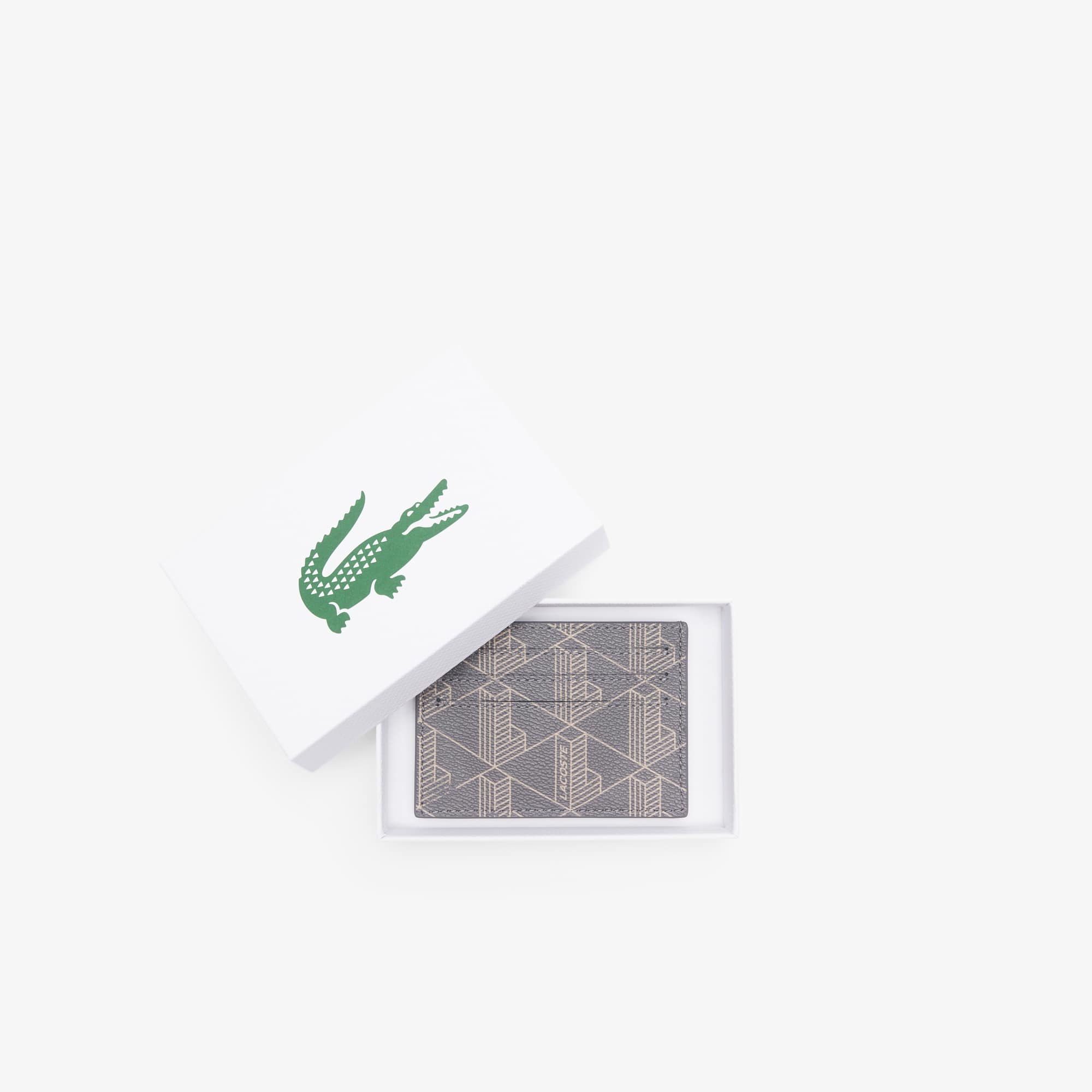 The Blend Monogram Print Canvas Card Holder - MONO CASTLEROCK STRING