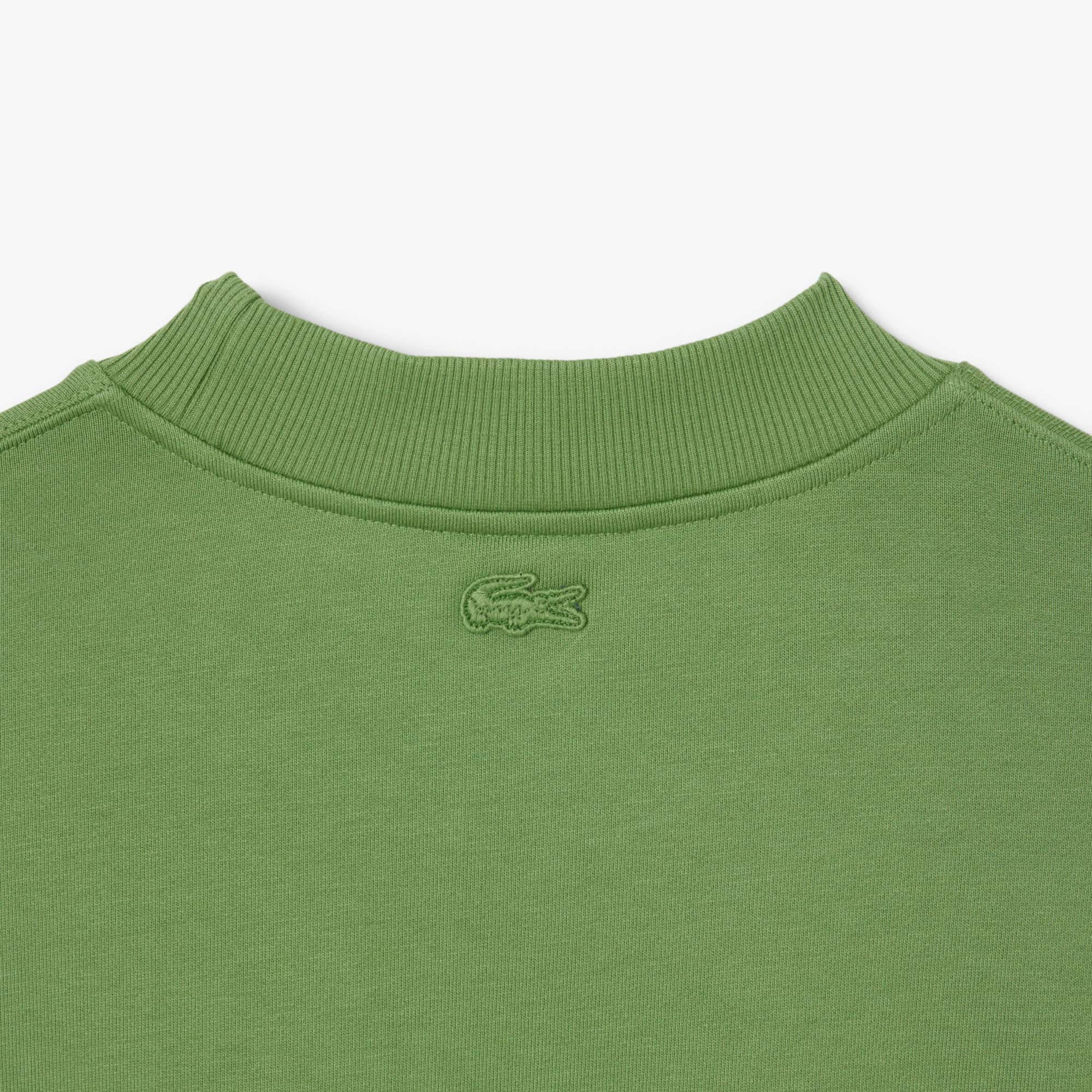 Embroidered Fleece Sweatshirt - Green