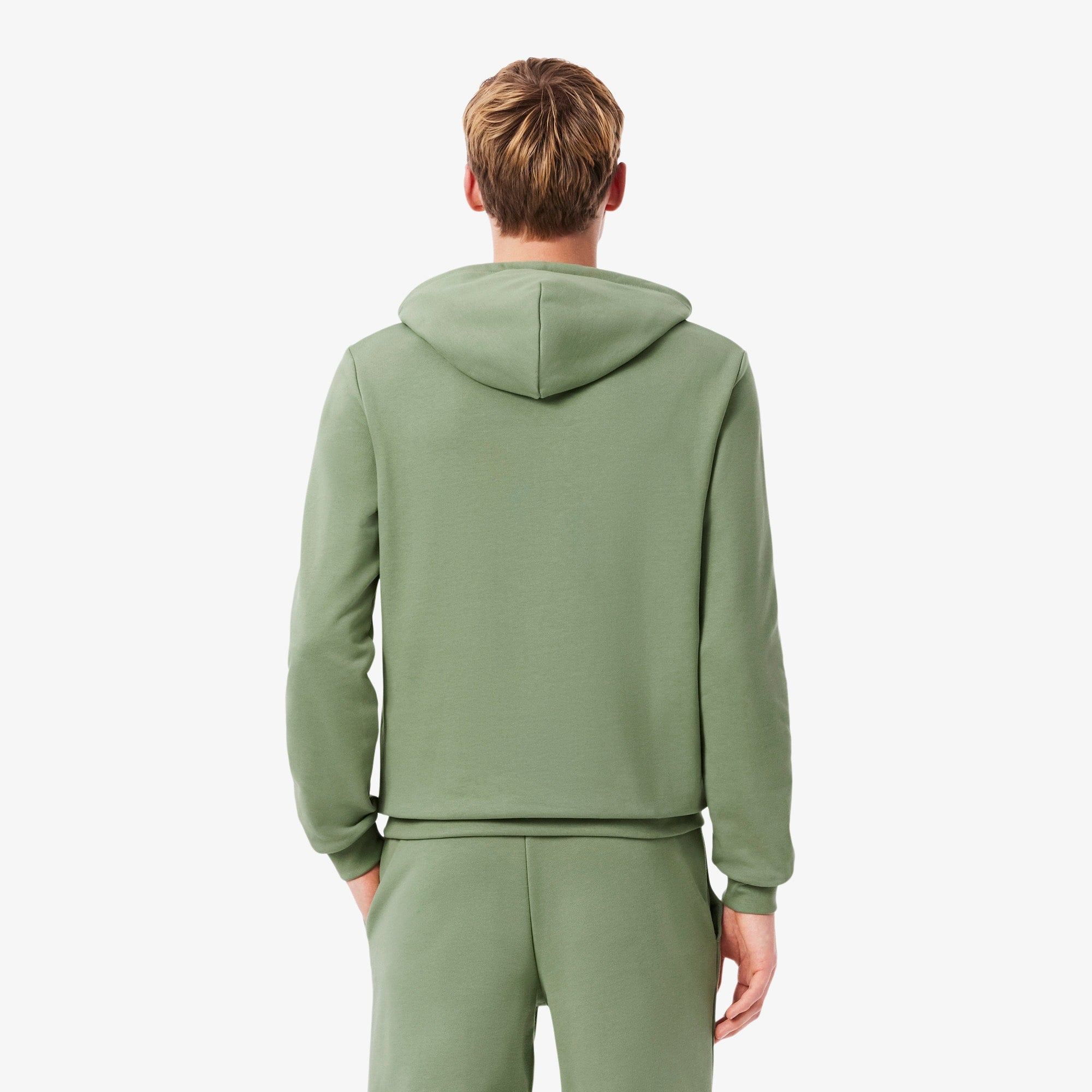 Men's Cotton Fleece Hoodie - Green