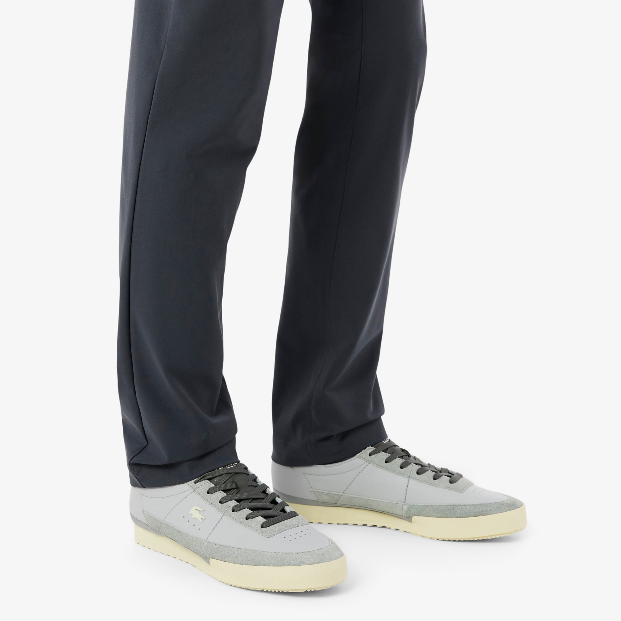 Men's Aura Leather Sneakers - LT GRY/LT YLW
