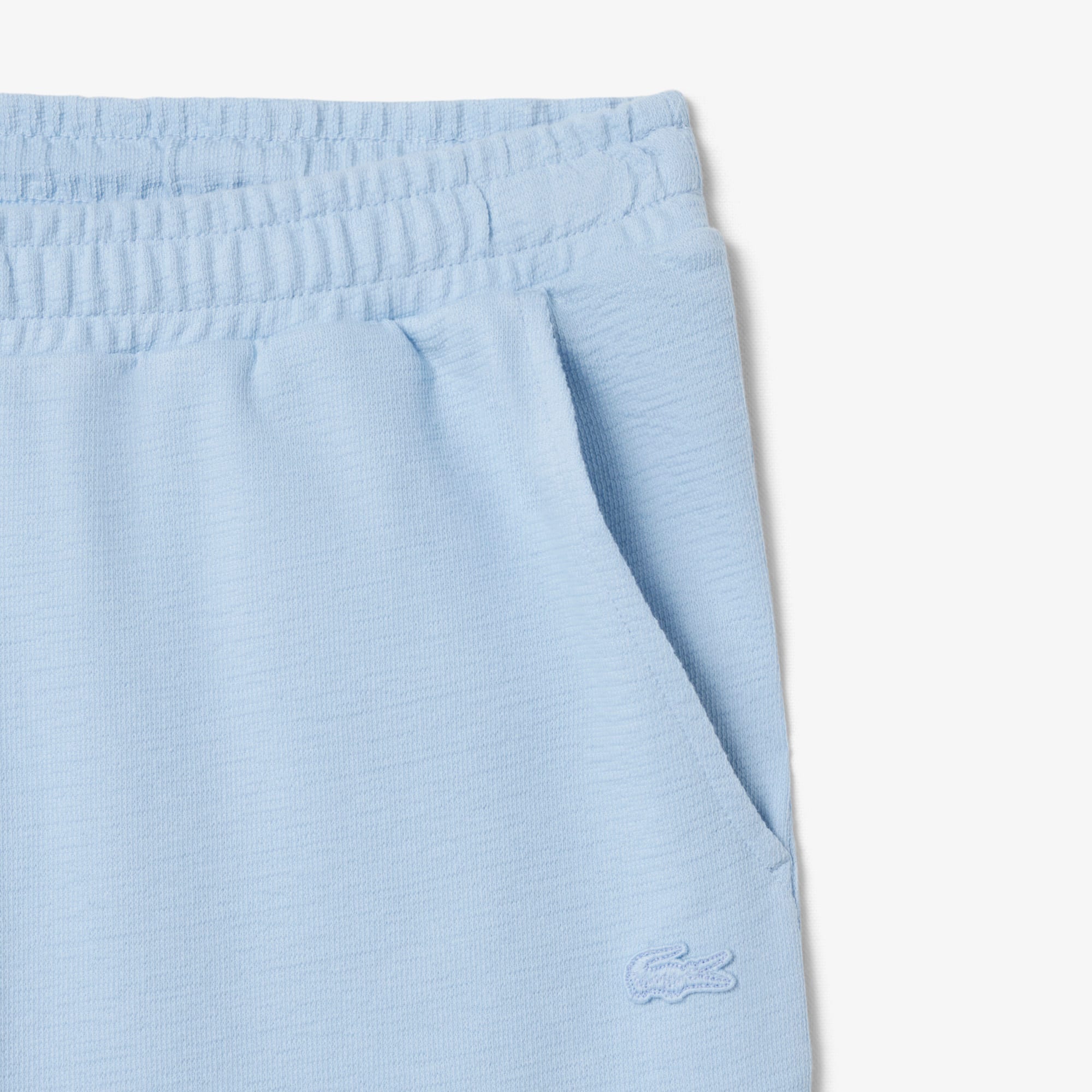 Textured Jersey Shorts - Light Blue