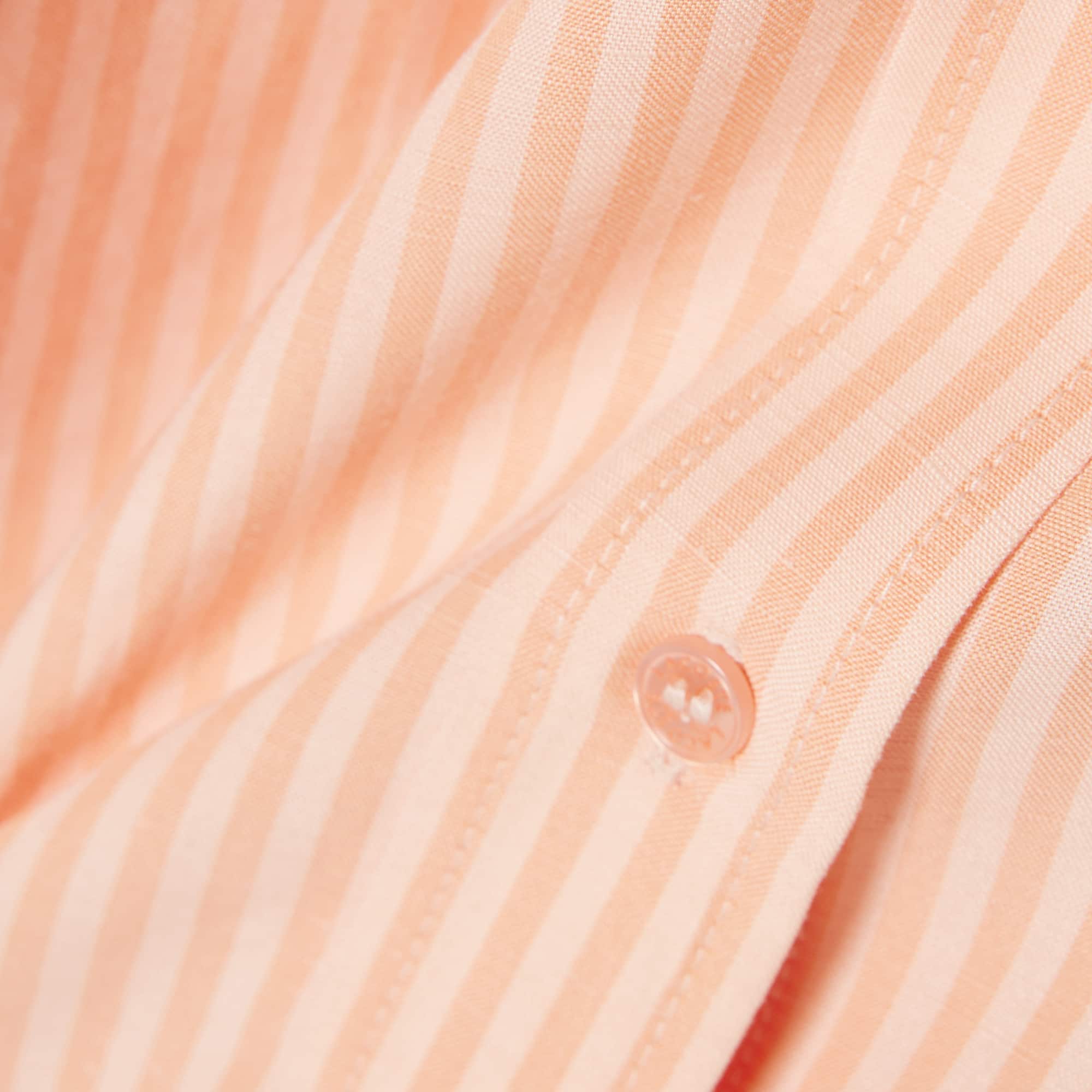 Oversized Linen Blend Shirt - Rose / Orange