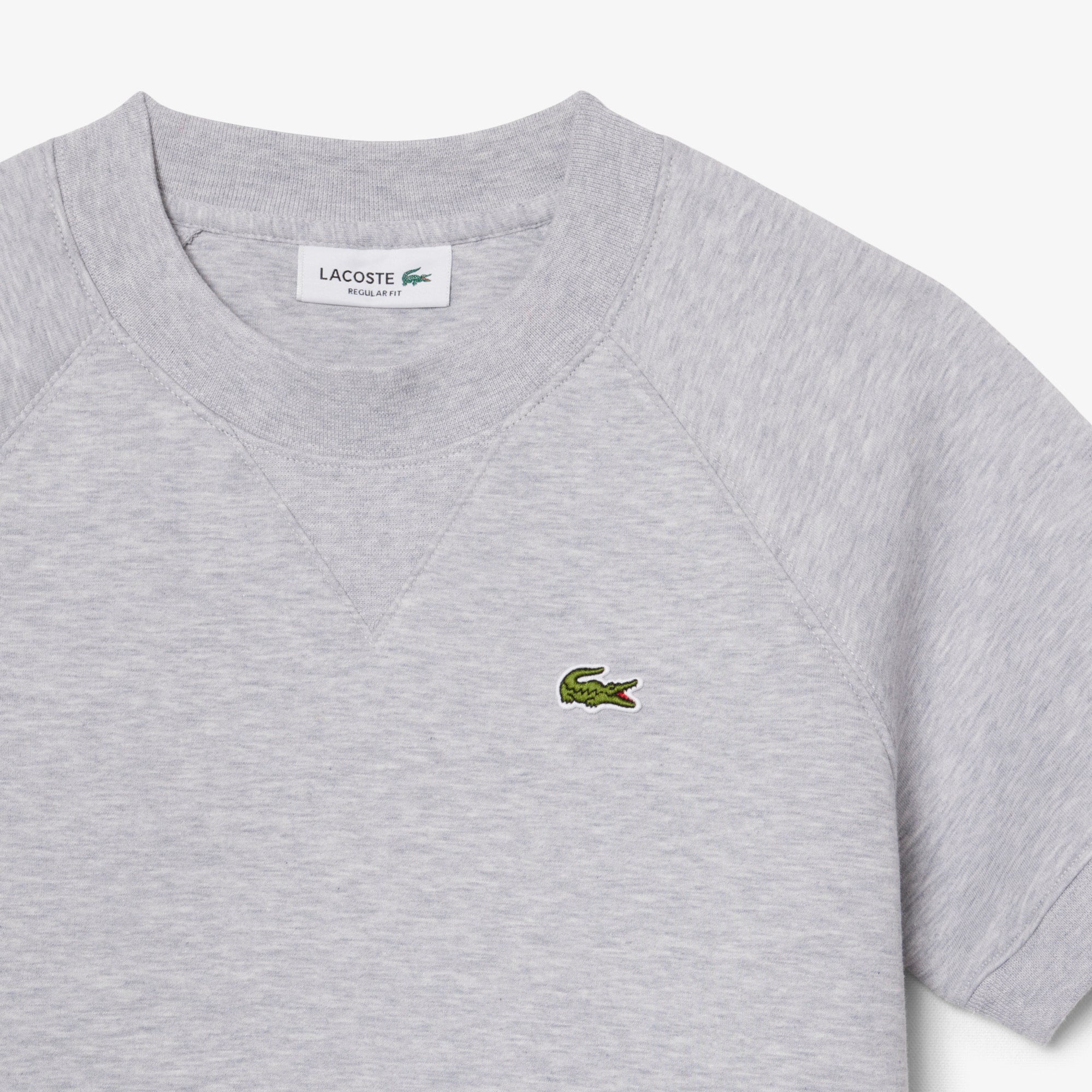 Regular Fit Short Sleeved Sweatshirt - Grey Chine