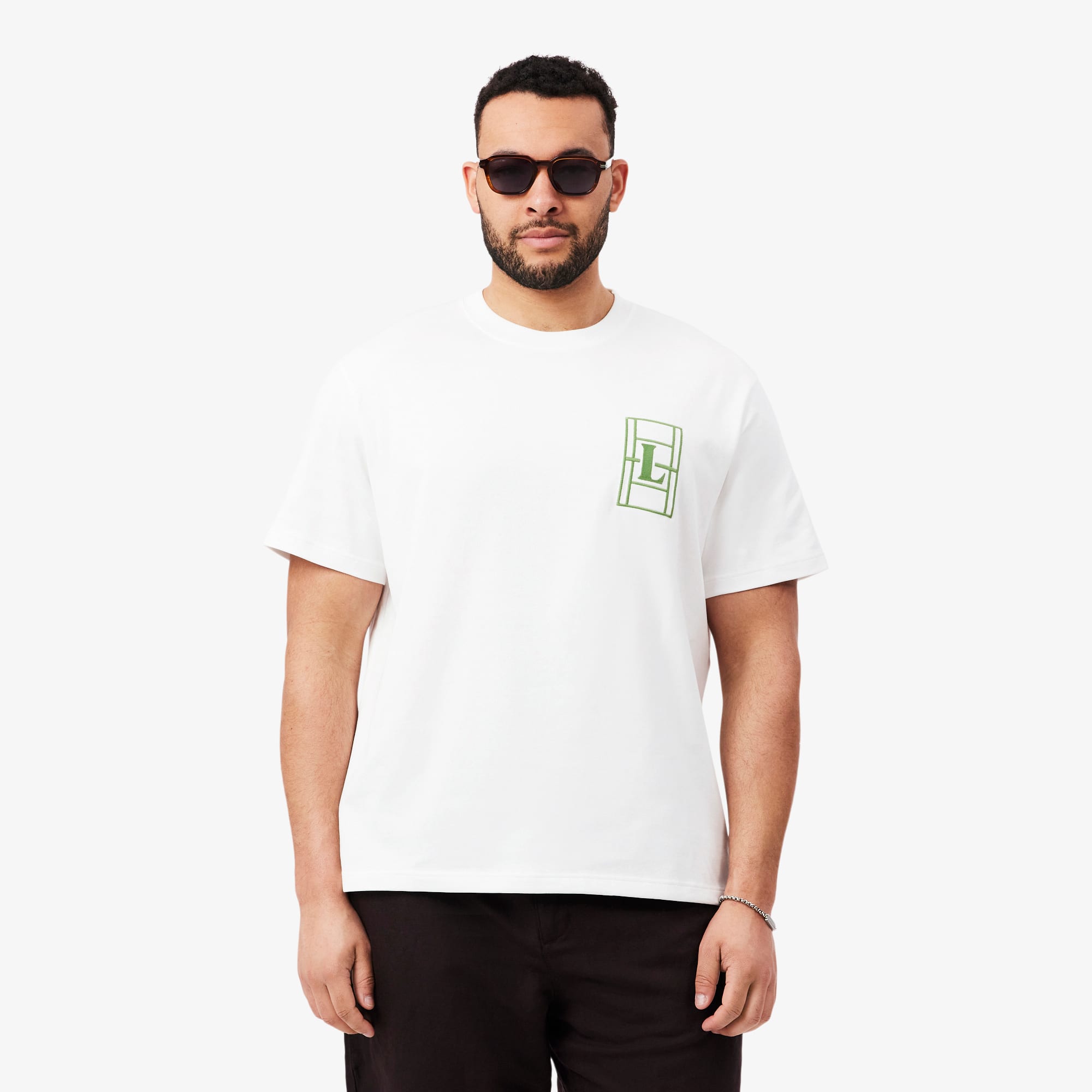 Embroidered Heavy Jersey T-Shirt - White