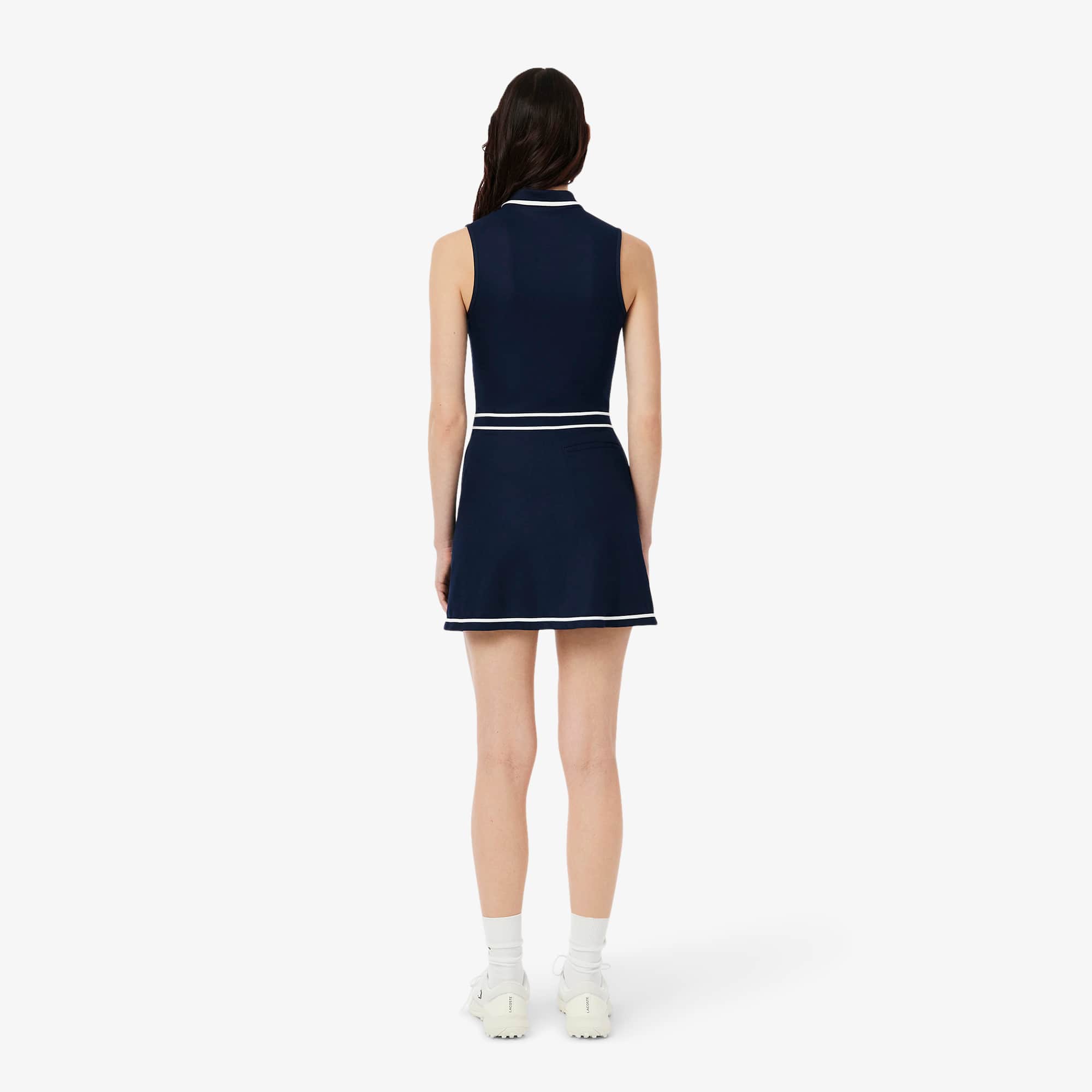 Women's Ultra Dry Heritage Trim Golf Dress - Navy Blue / White / Navy Blue