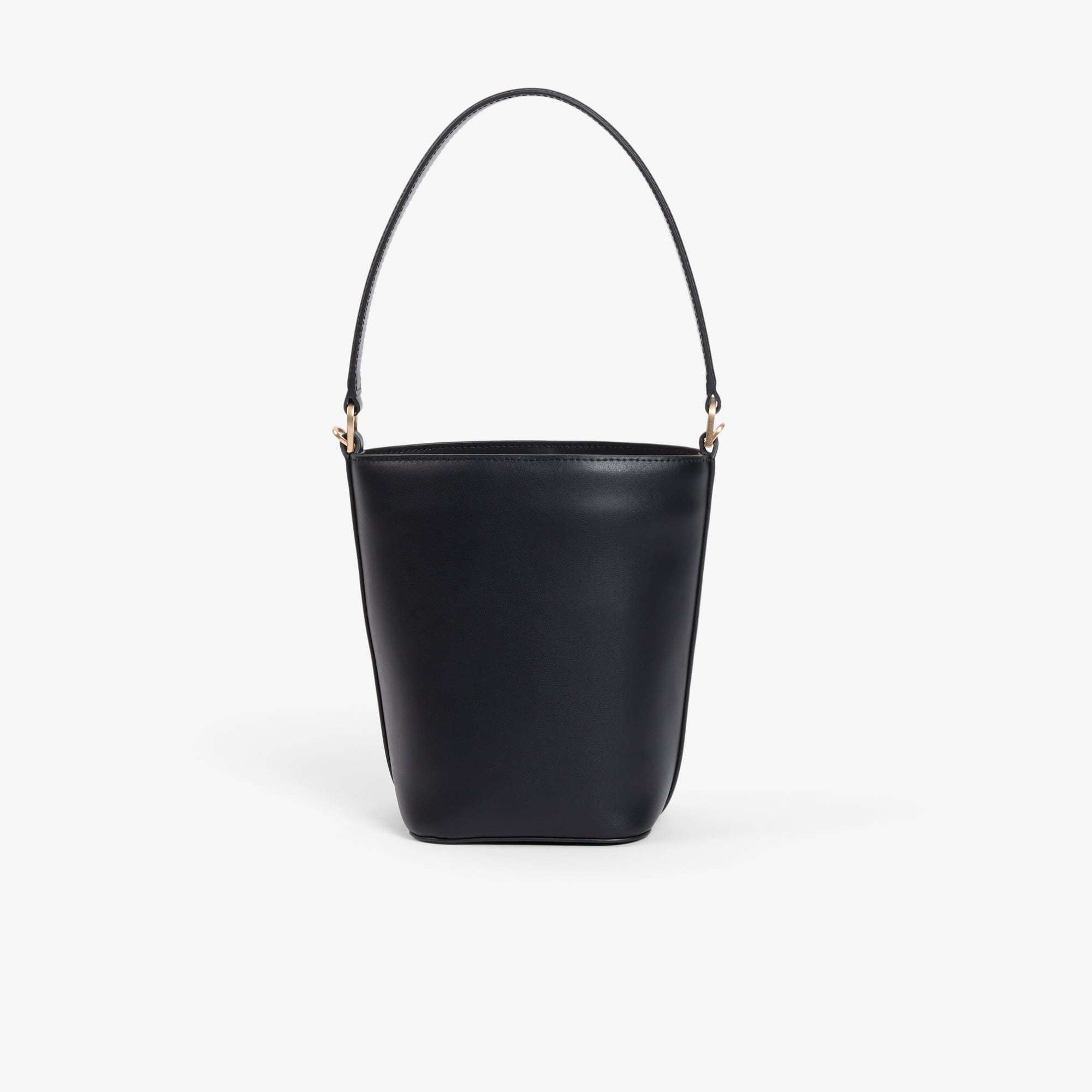 Small Tennis Bliss Leather Bucket Bag - Black