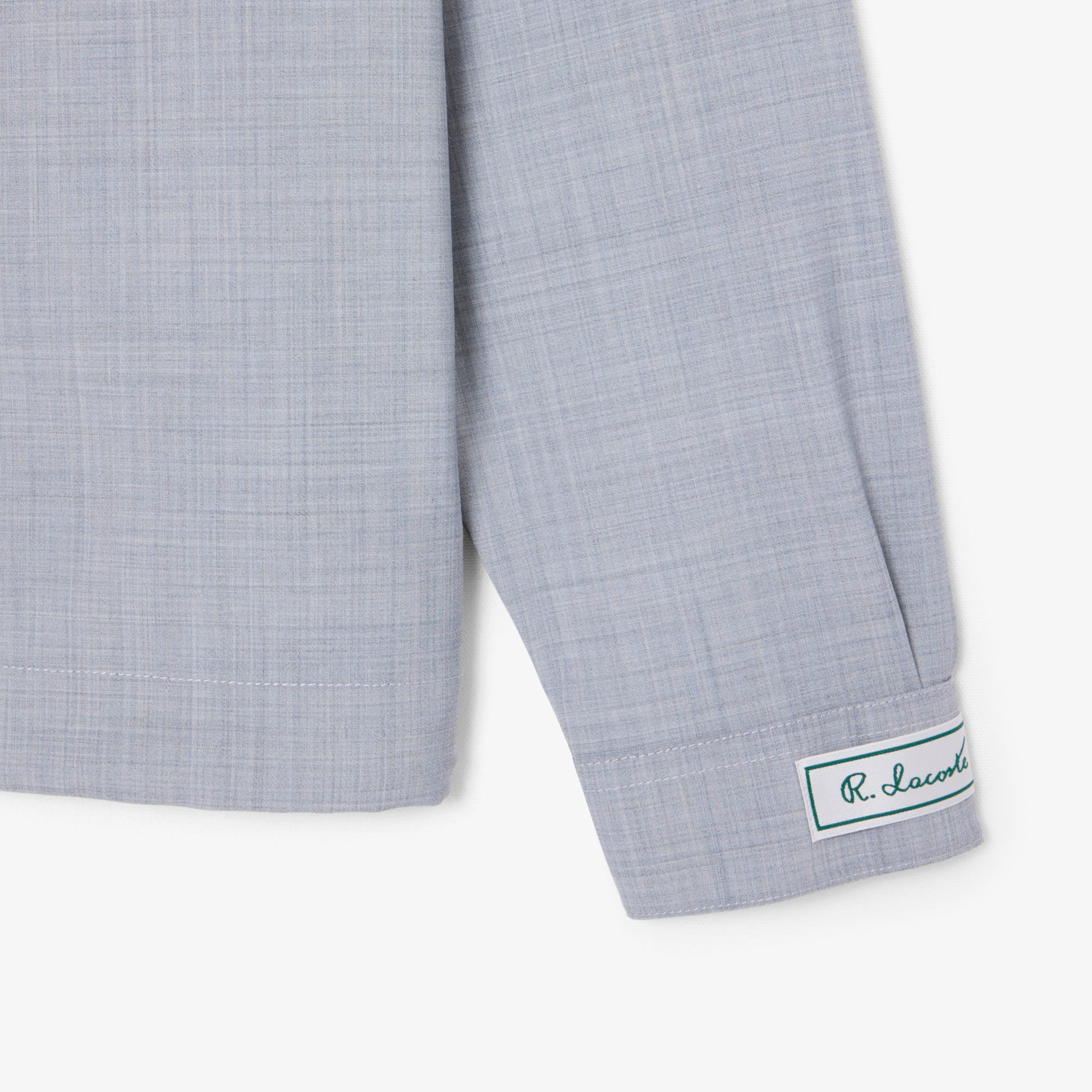 Oversized Wool Blend Overshirt - Light Grey
