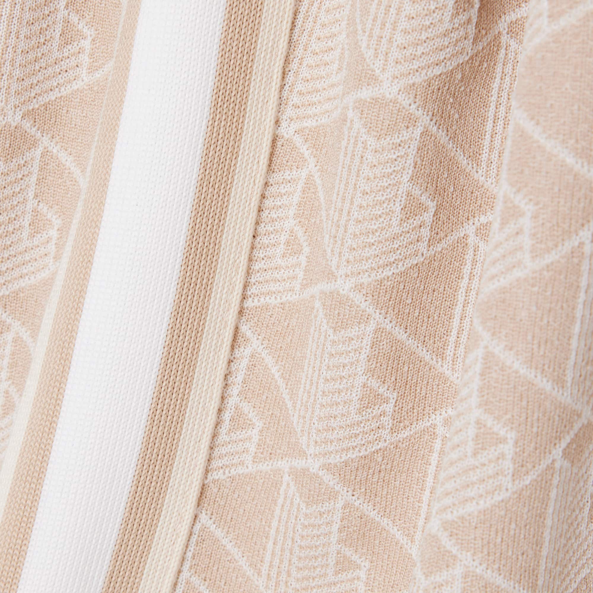 Women's Slim Fit Monogram Polo - Beige / Blanc