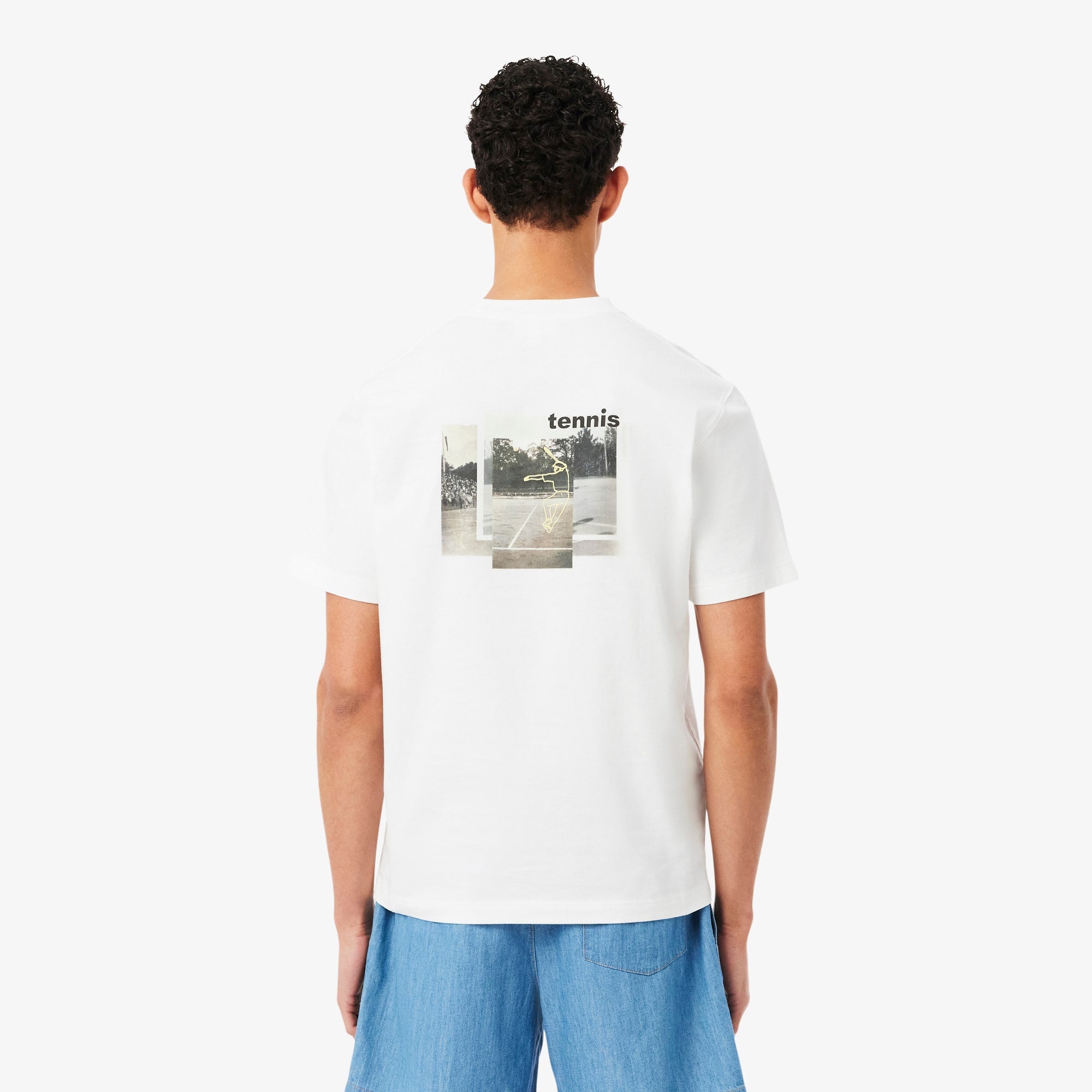 Print Cotton T-Shirt - White