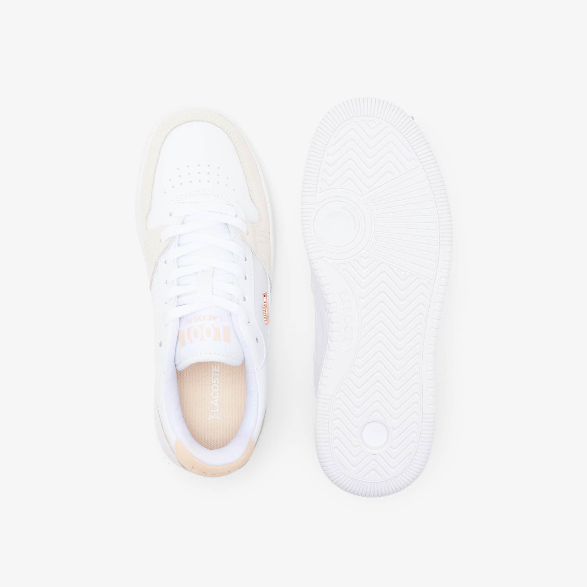 Women's L001 Set Suede Sneakers - WHT/LT PINK