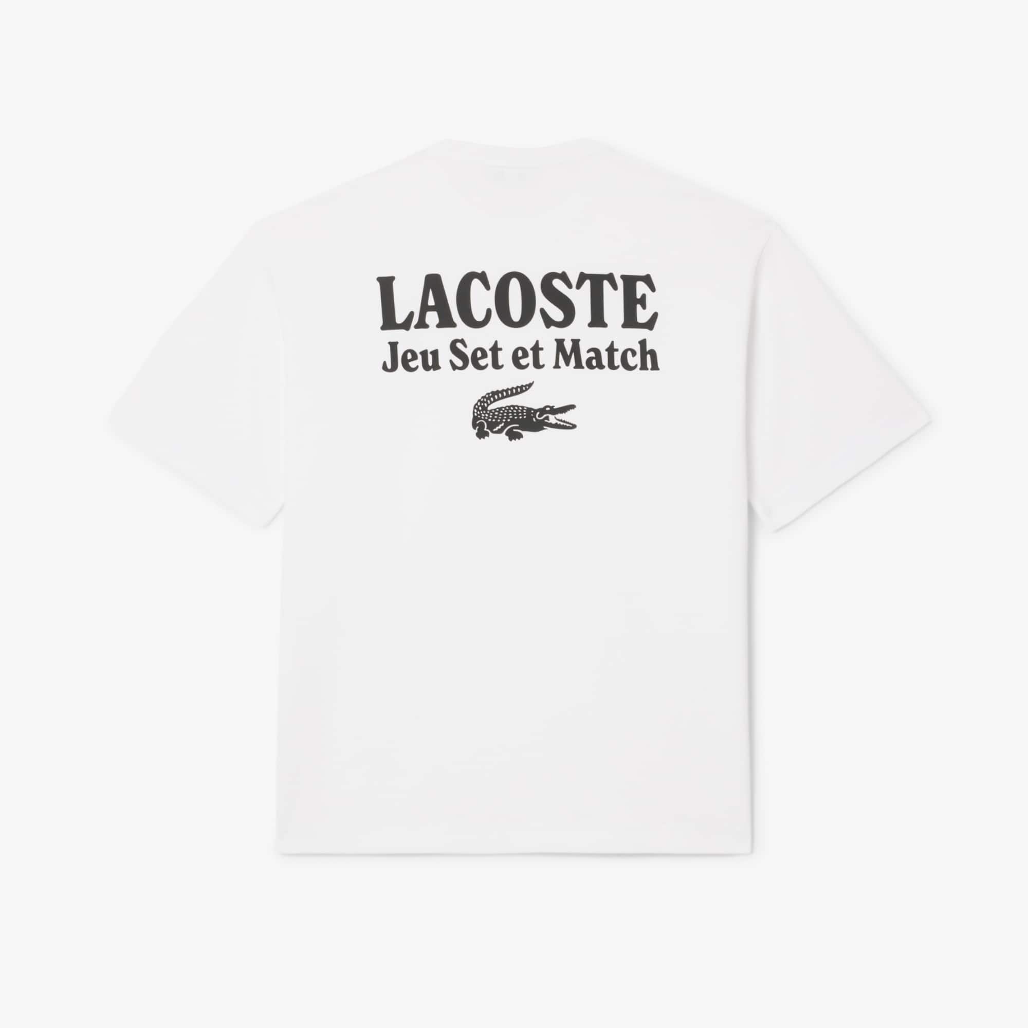 Men's Loose Fit Heavy Jersey Printed T-Shirt - White