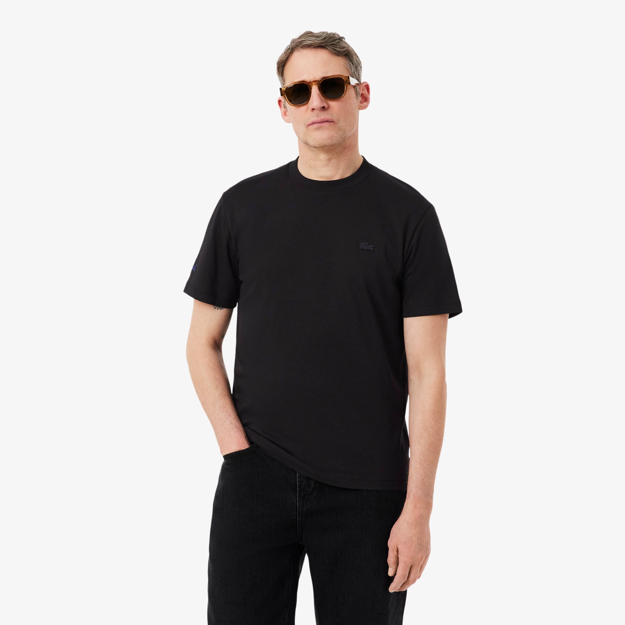 Men's Embroidered Signature T-Shirt - Black