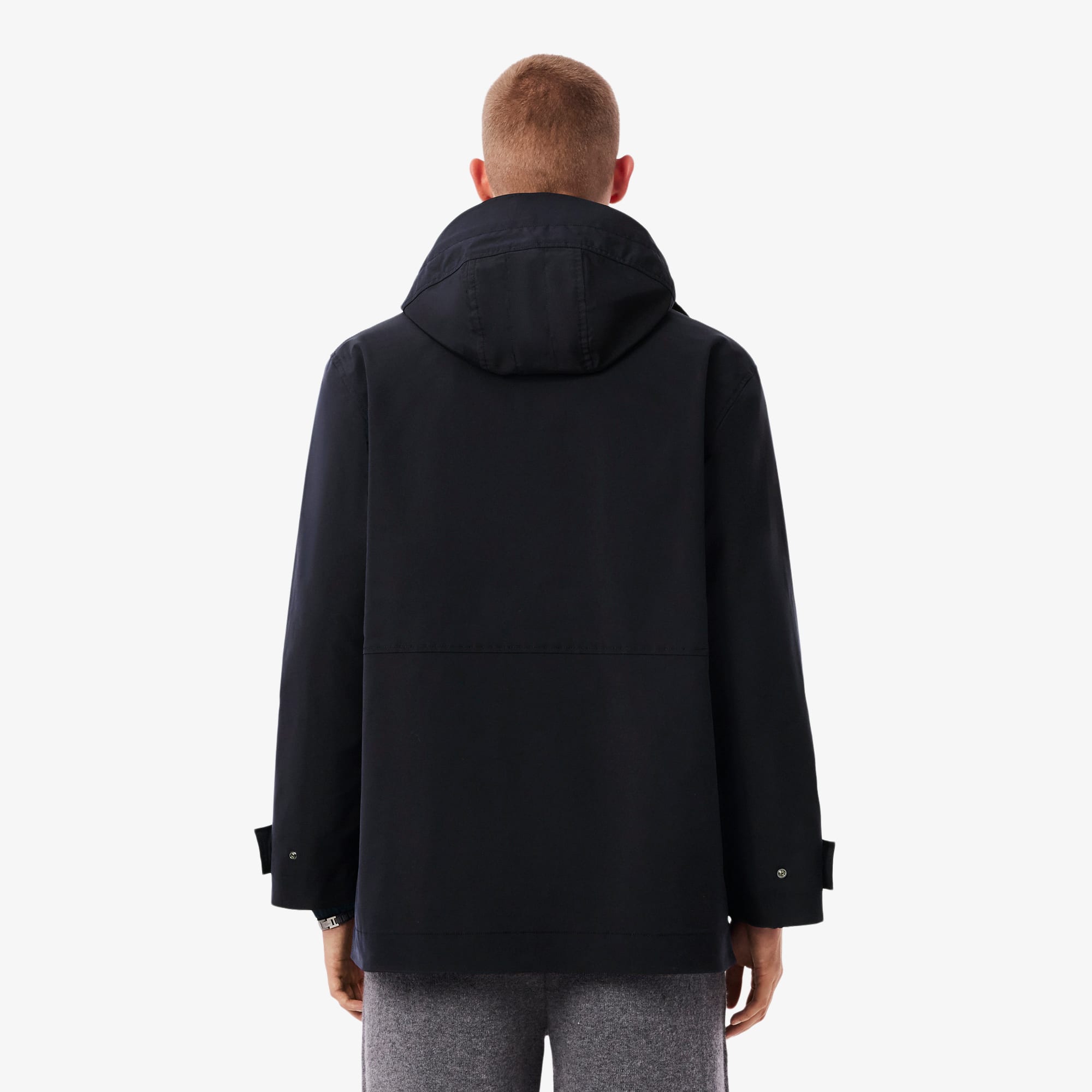 Men's Mid-Length Water-Repellent Hooded Parka - Abysm blue