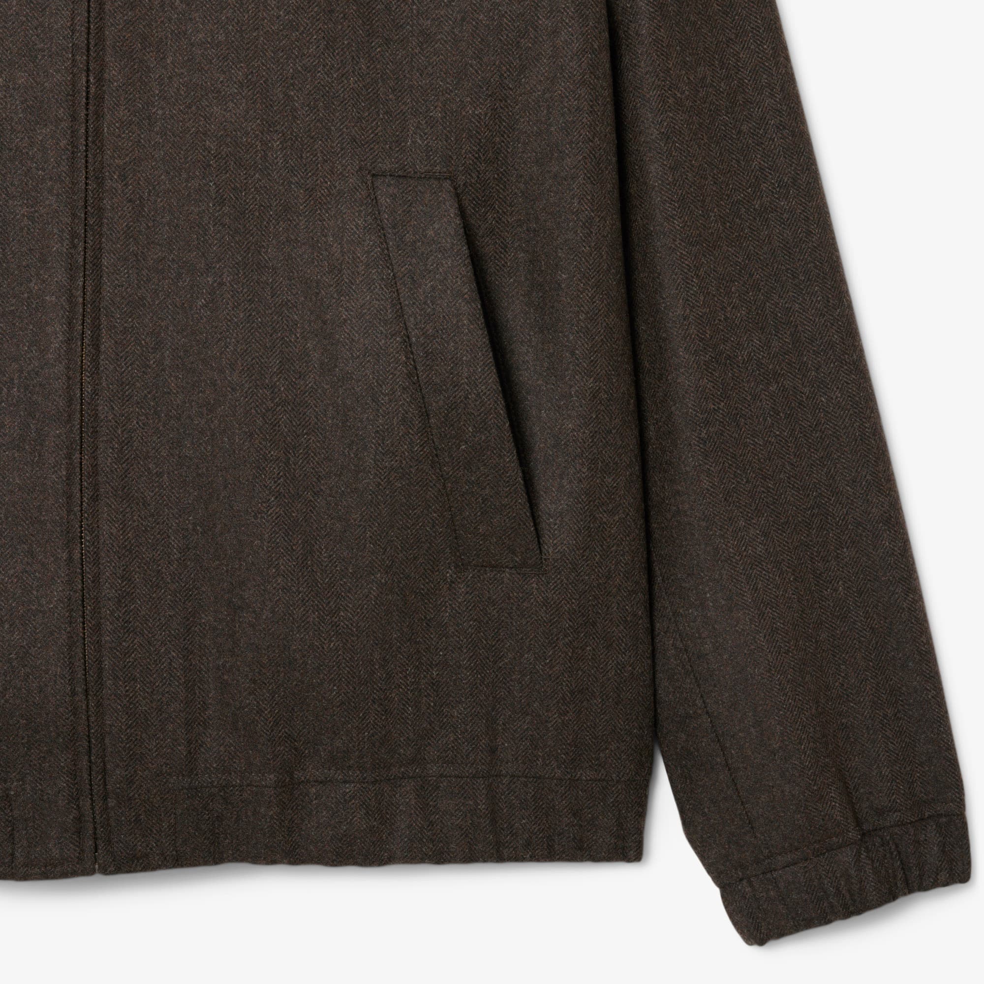 Men's Wool Harrington Jacket - Brown