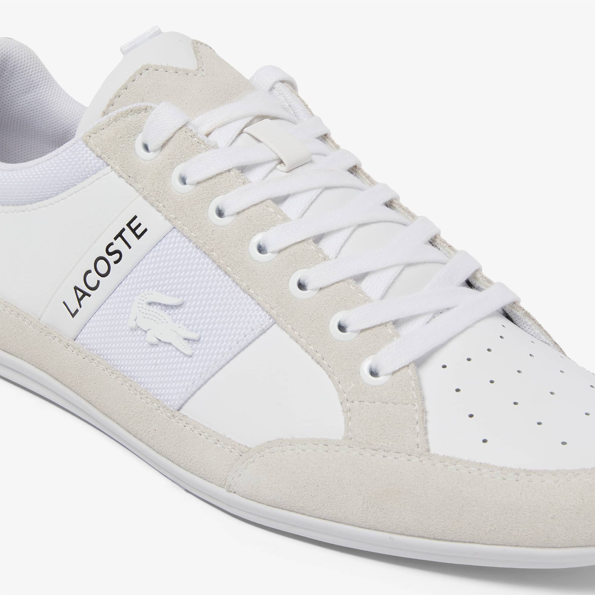 Men's Chaymon Suede Sneakers - WHITE/WHITE