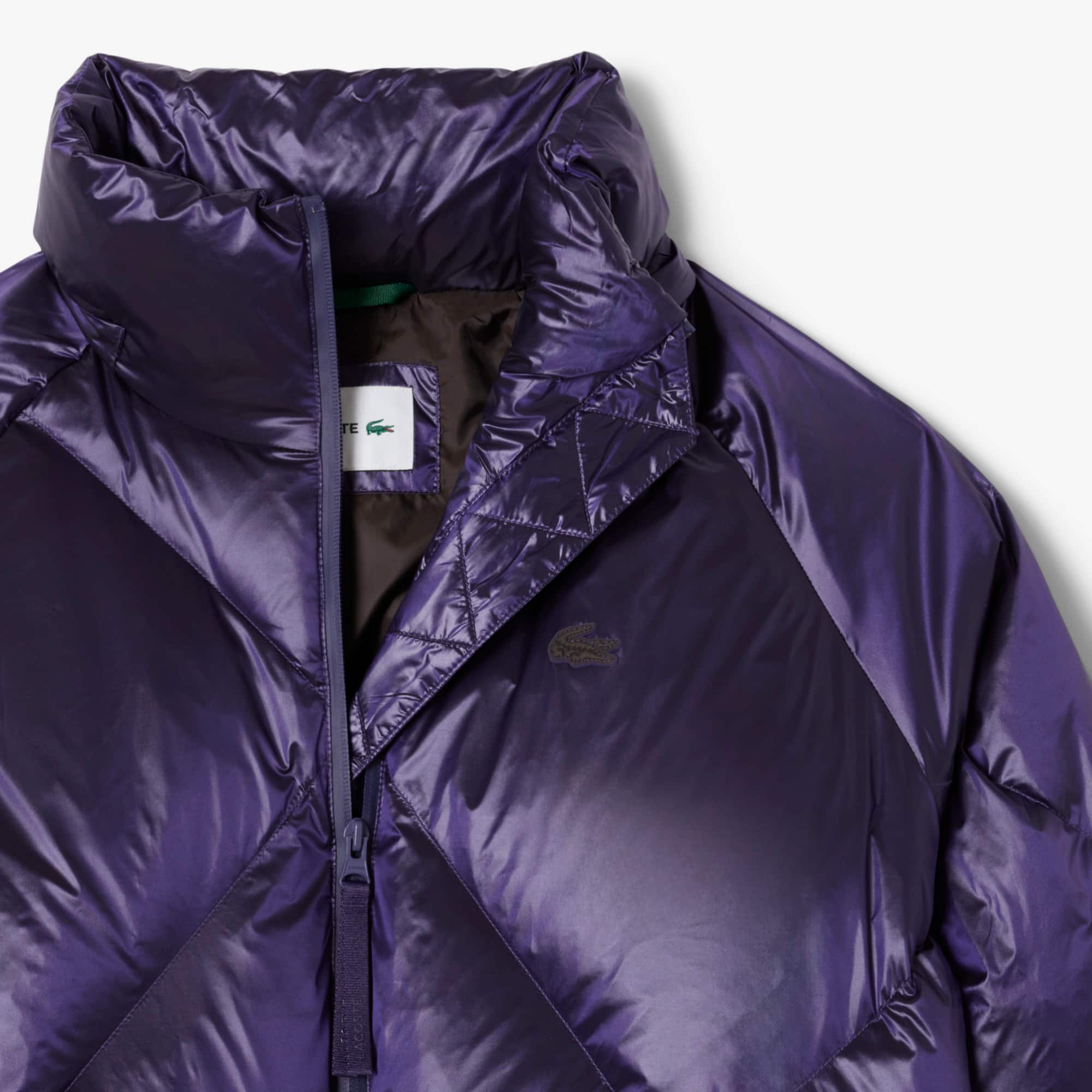 Women's Oversized Water-Repellent Down Jacket - Purple / Brown