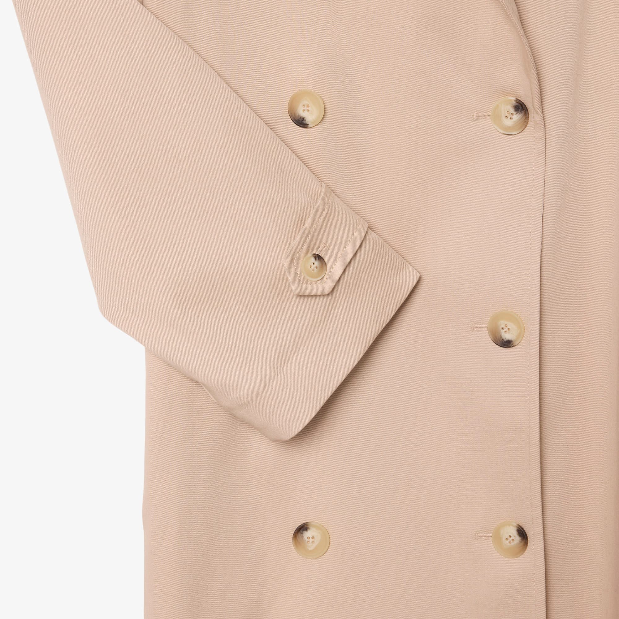 Oversized Water-Repellent Trench Coat - Beige