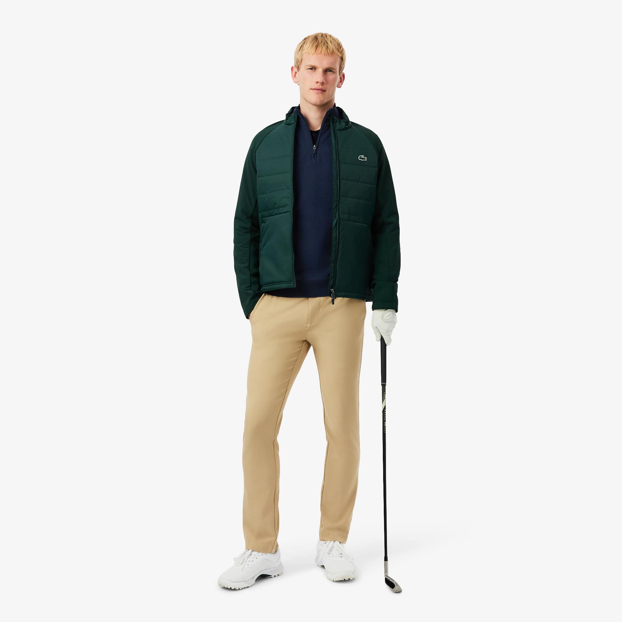 Men's Golf Quarter-Zip Windbreaker Sweater - Navy Blue