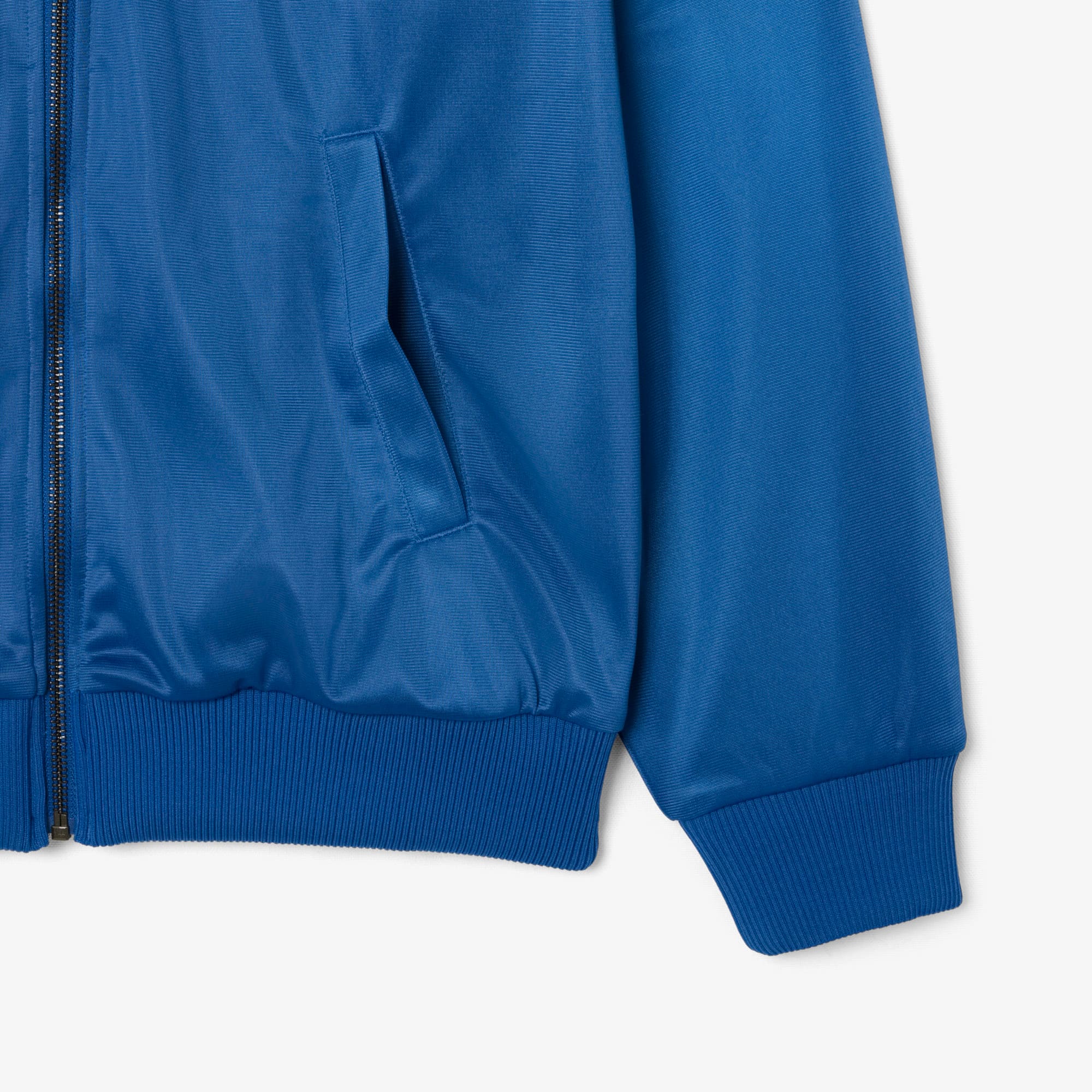 Women's Oversized Pointelle Stripe Satin Sweatshirt - Blue