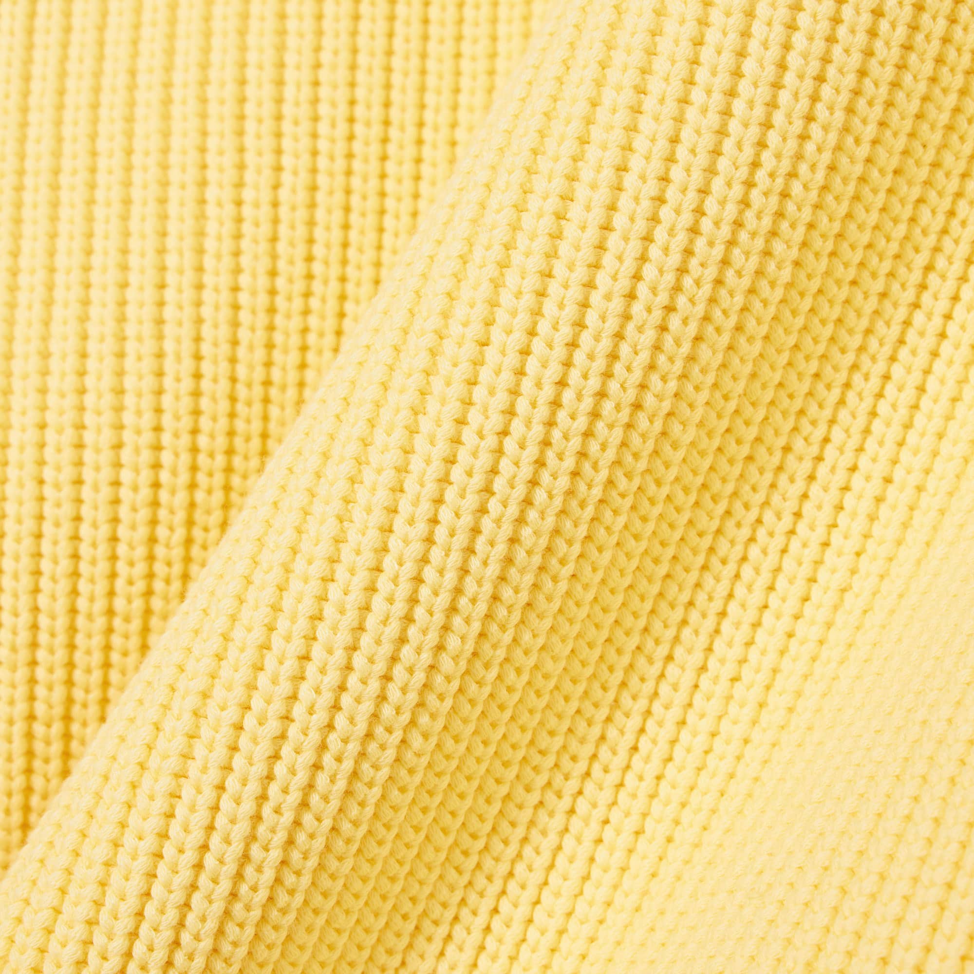 Cotton Crew Neck Sweater - Pastel yellow