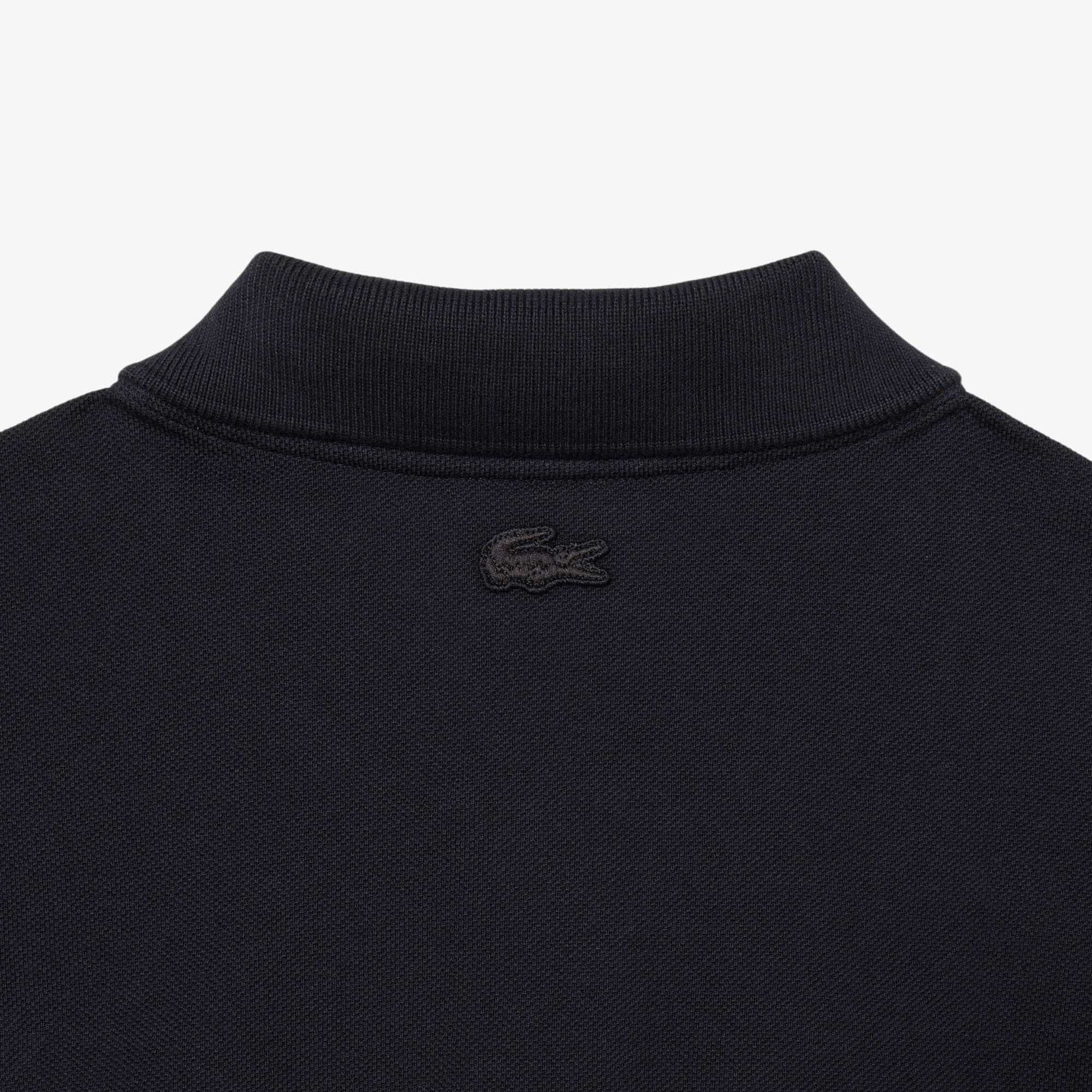 Classic Fit Embroidery Detail Petit Piqué Polo - Black