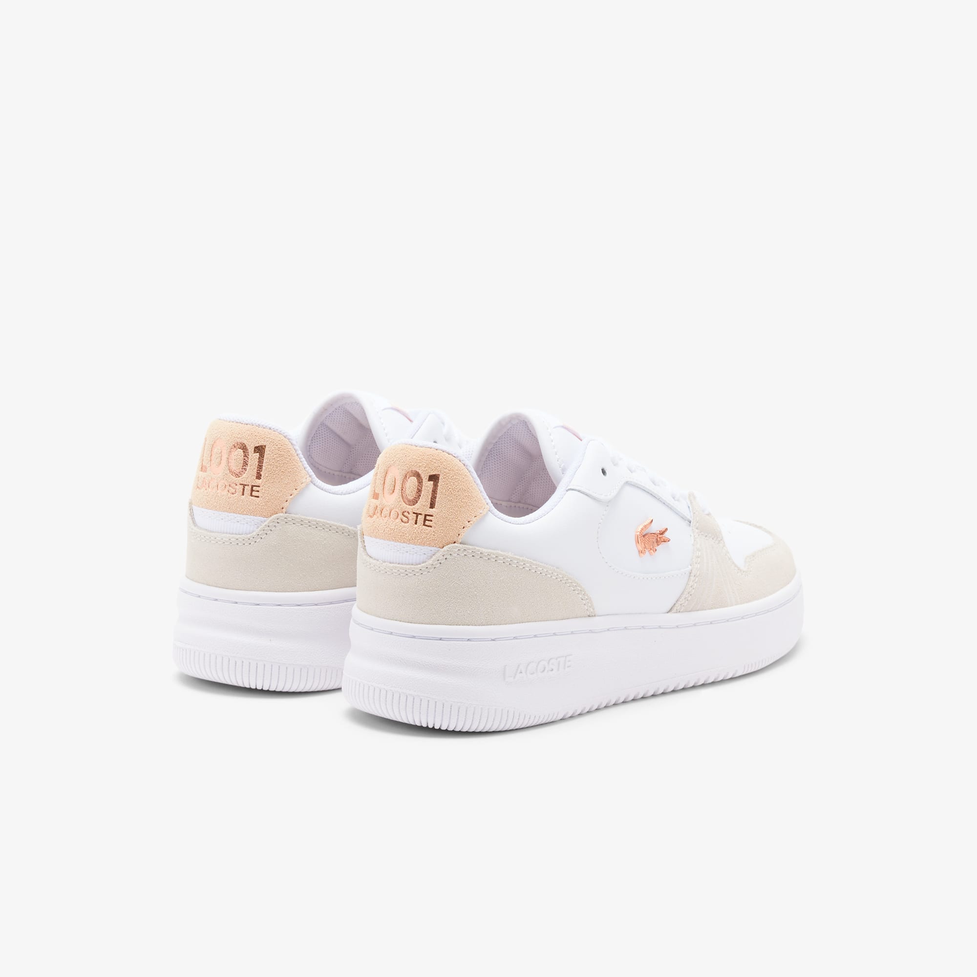Women's L001 Set Suede Sneakers - WHT/LT PINK