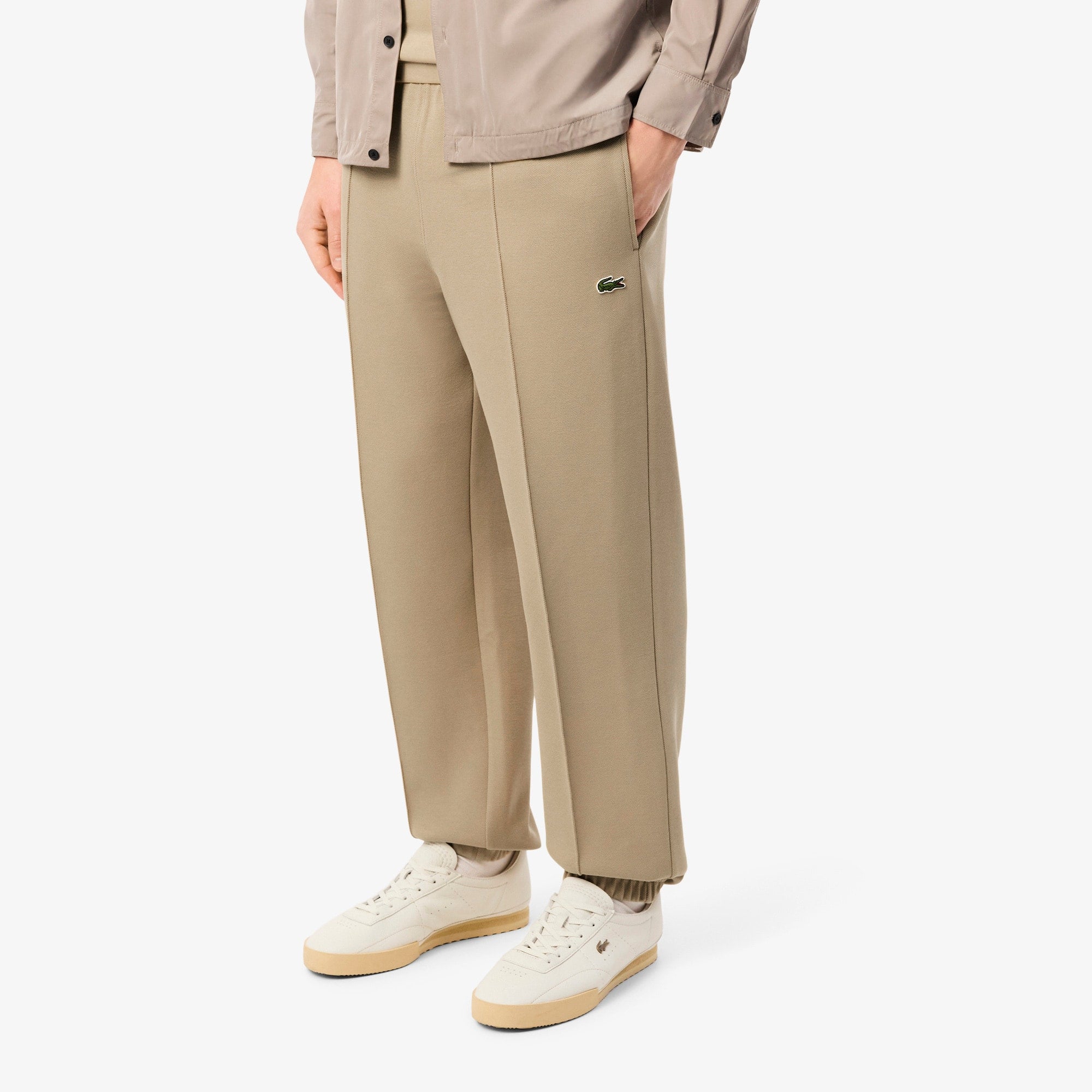 Men's Double Face Piqué Sweatpants - Beige
