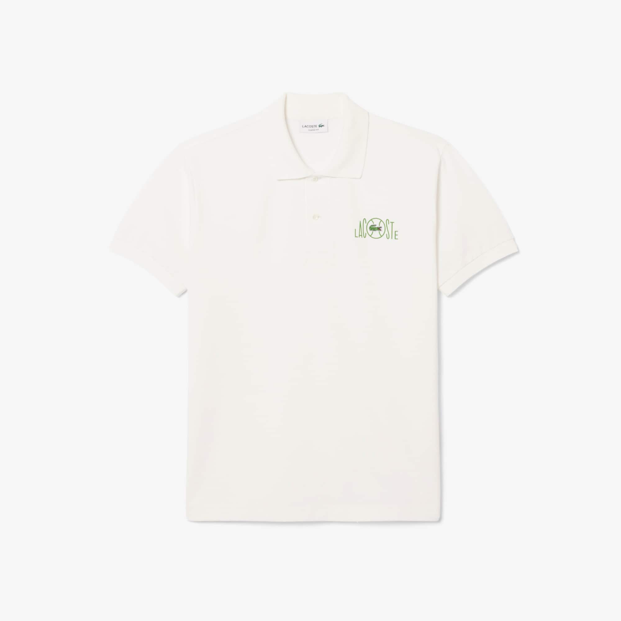 Classic Fit Graphic Branding Polo - White