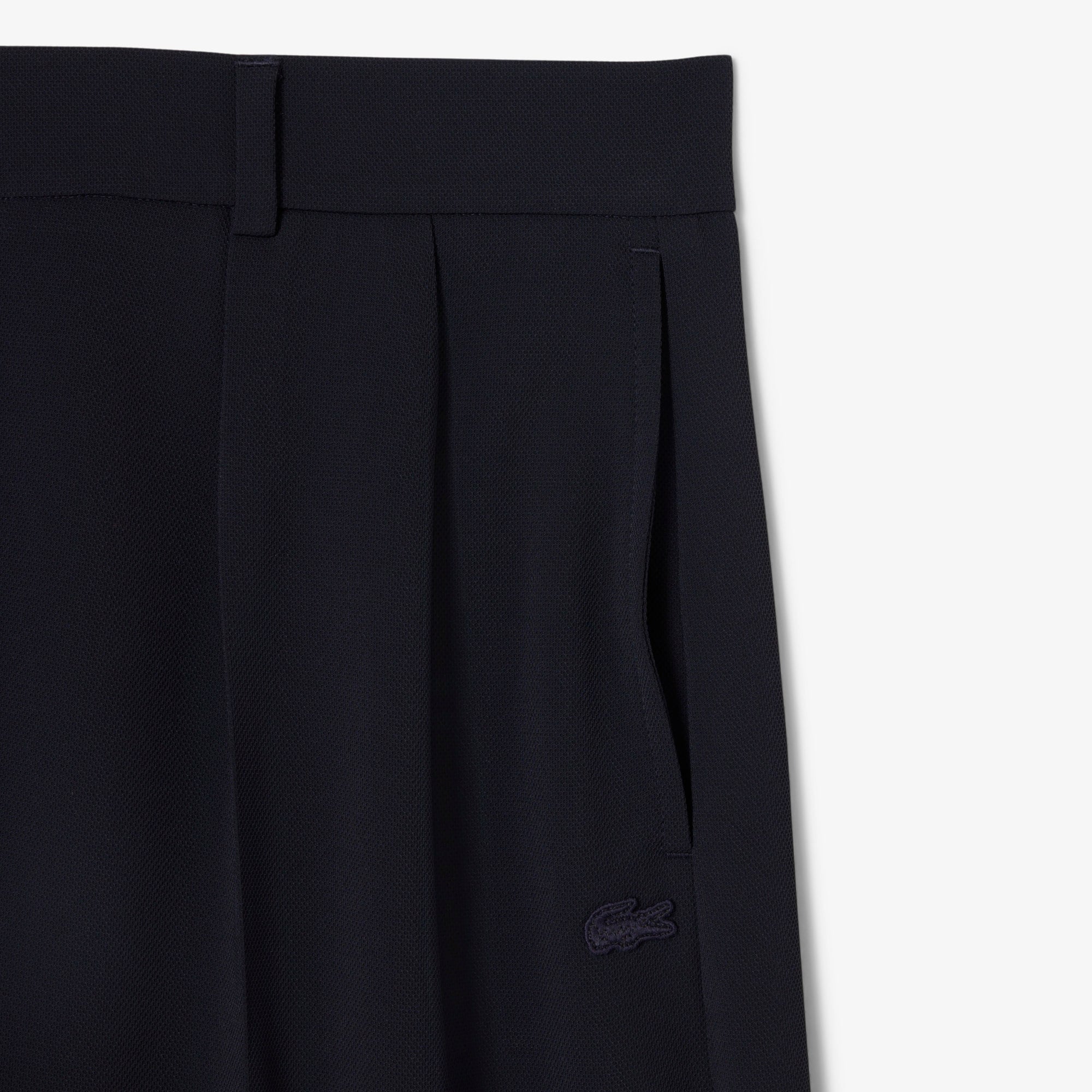 Oversized Fluid Piqué Suit Pants - Abysm blue