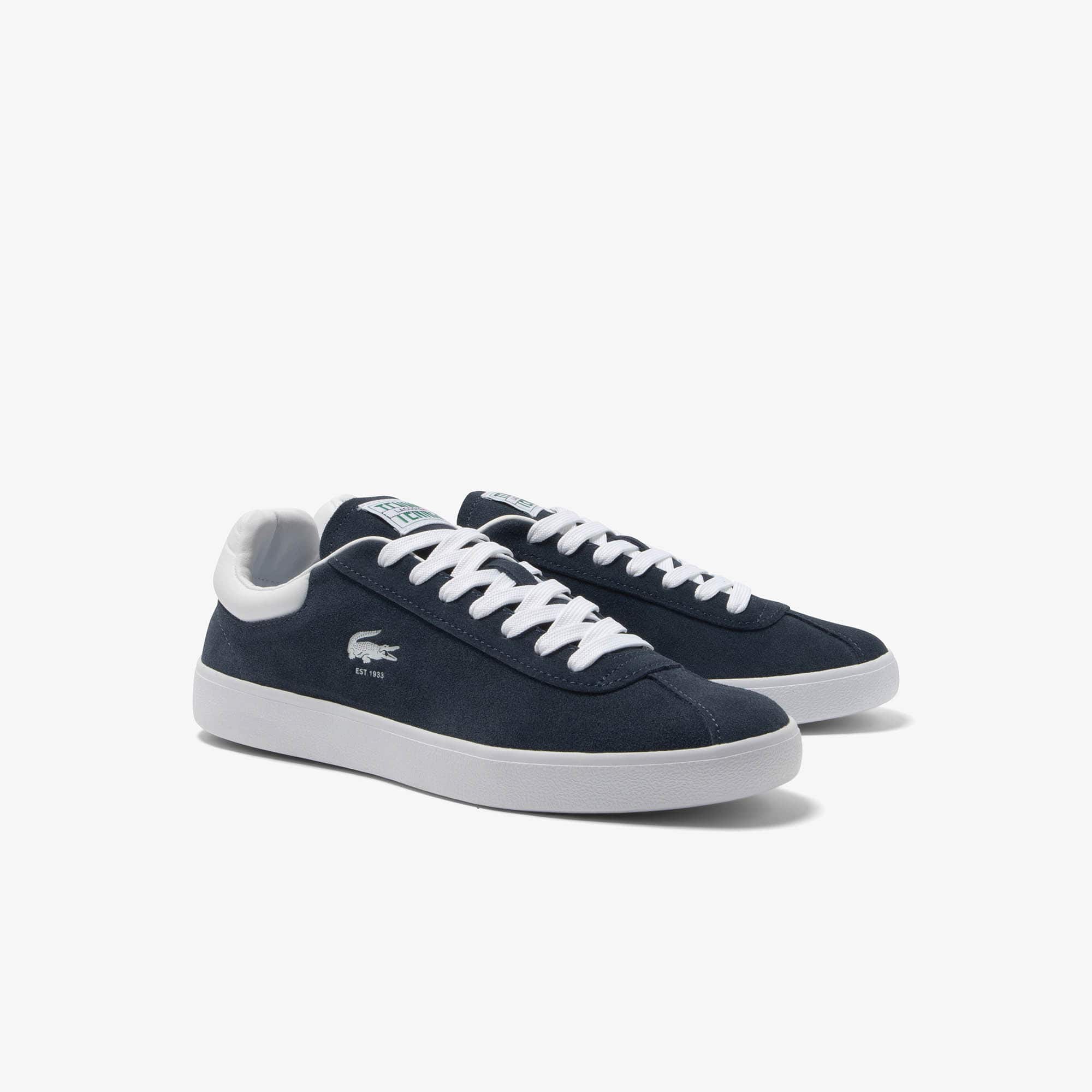 Men's Baseshot Leather Sneakers - NVY/WHT