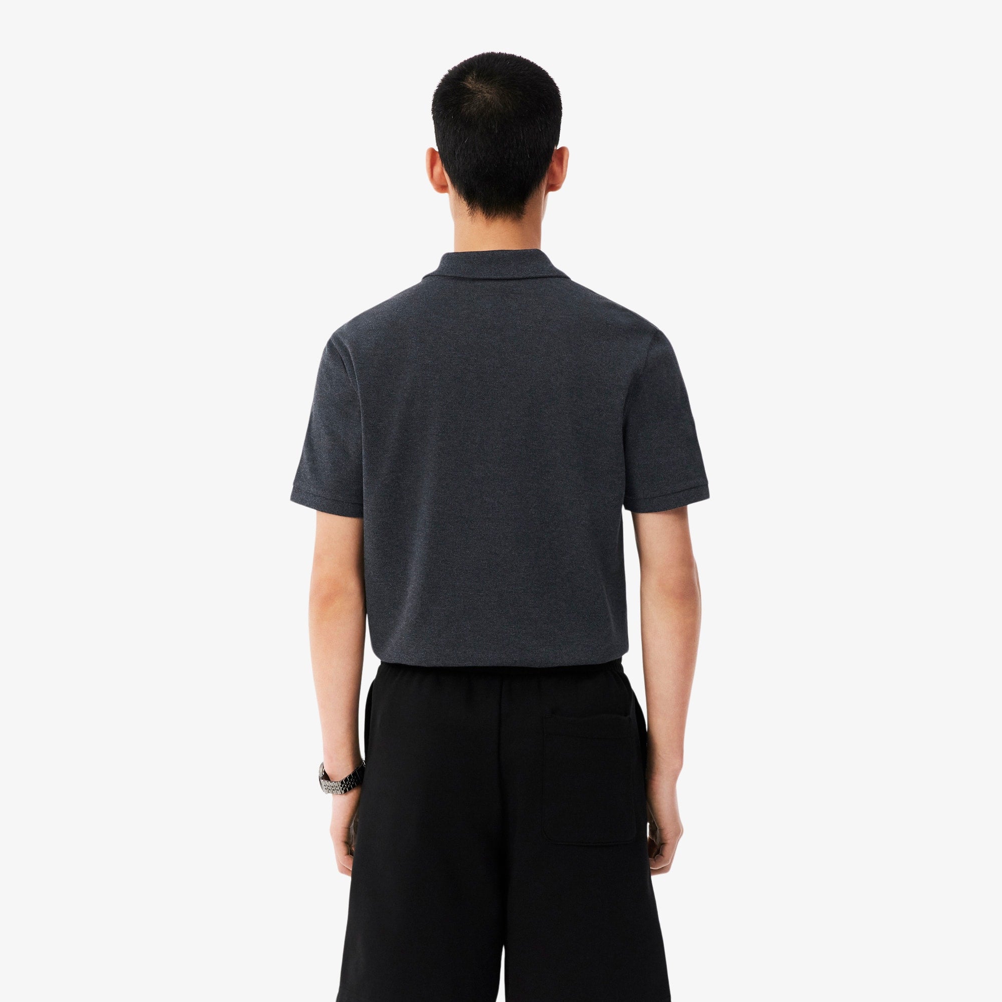 Men's Slim Fit Piqué Polo - Grey