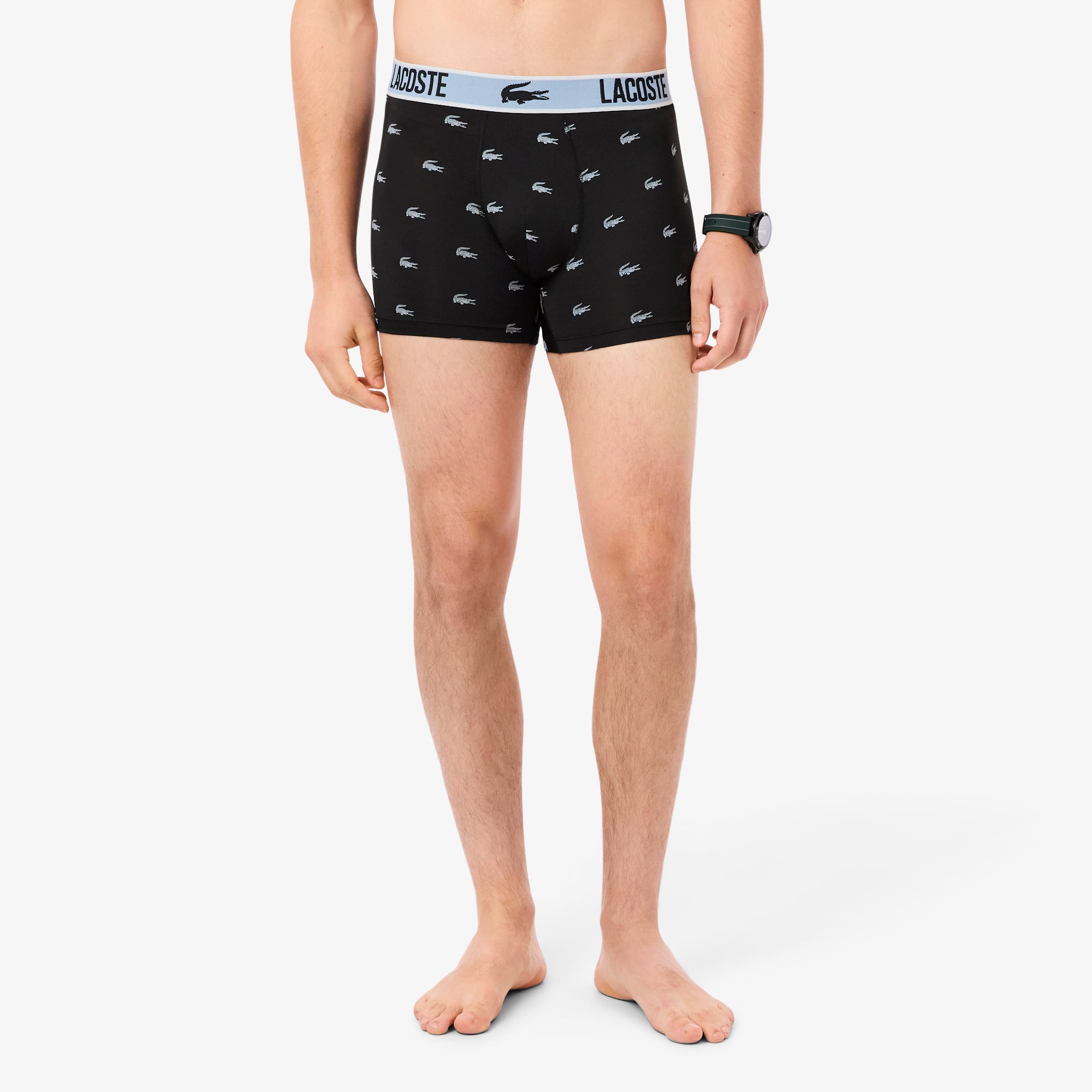 Men's 3-Pack Microfiber Trunks - Black / Dark Grey / White