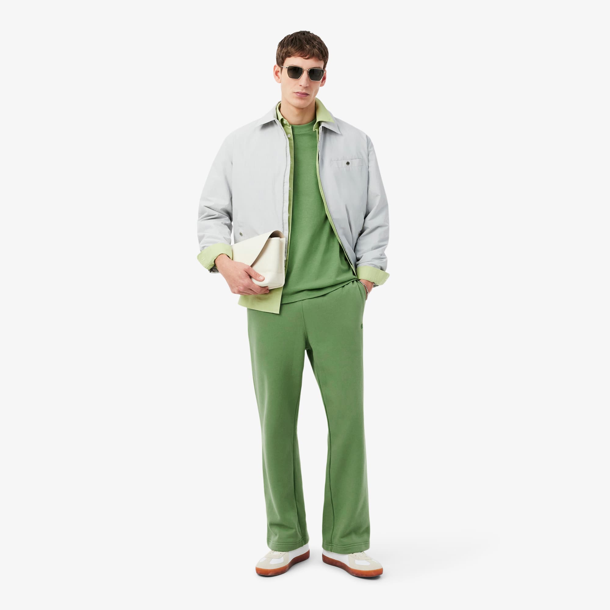 Loose Fit Fleece Joggers - Green